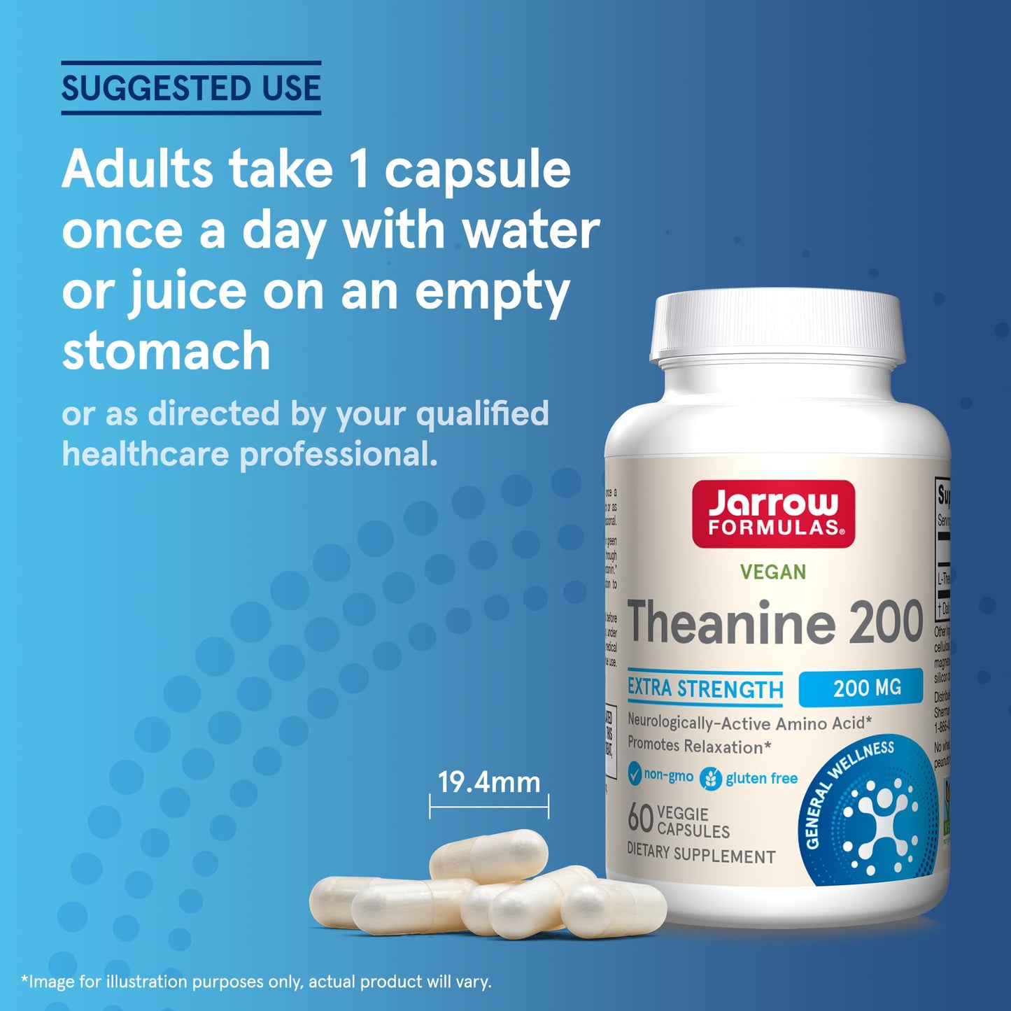 Jarrow Formulas Extra Strength Theanine 200 mg Capsules 720