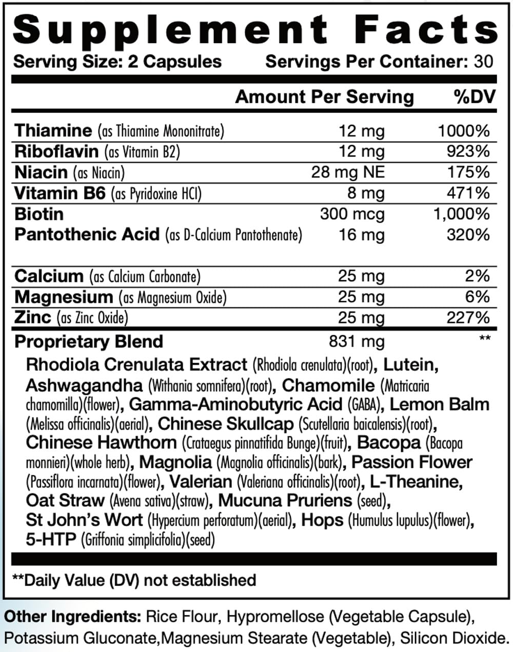 Boyd Labs Stress Relief with Ashwagandha and L-Theanine Capsules, 60 Count
