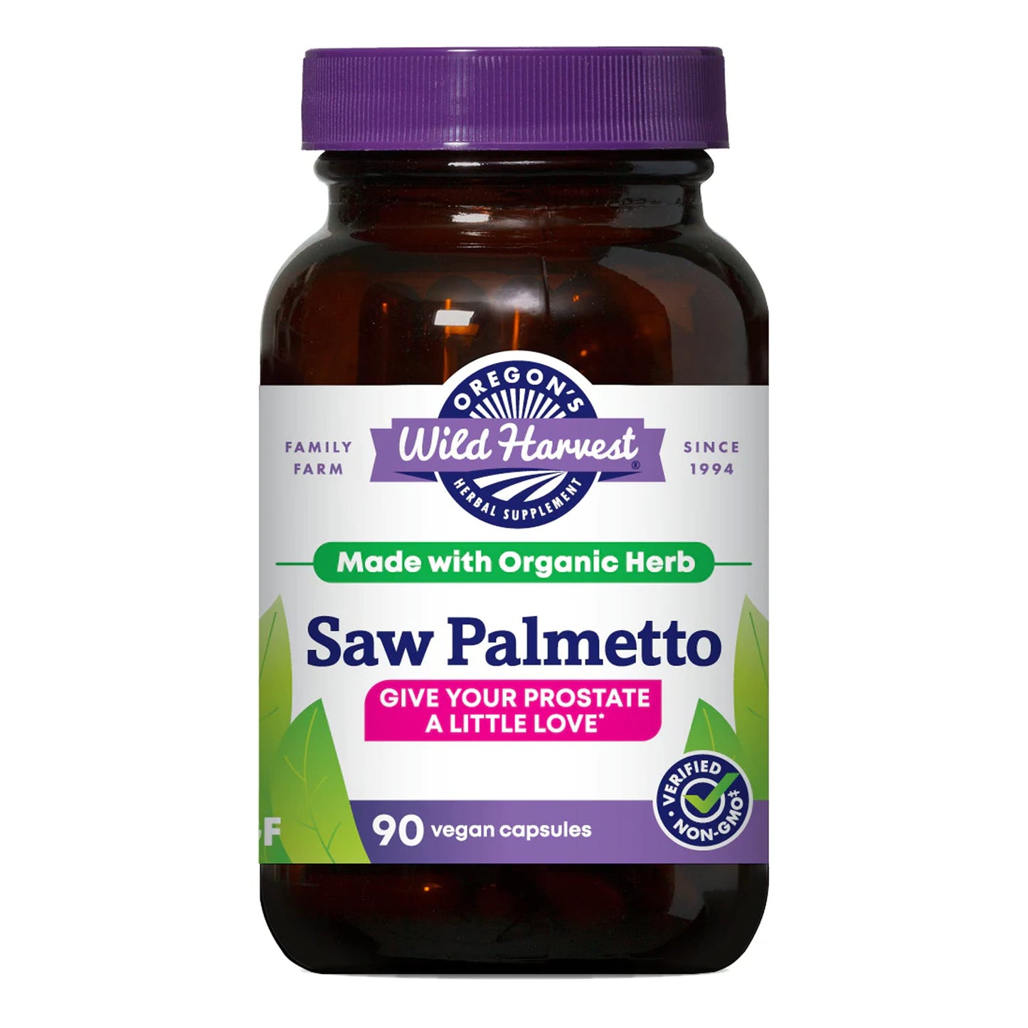 Oregon's Wild Harvest Saw Palmetto Organic Capsules, 90 Count