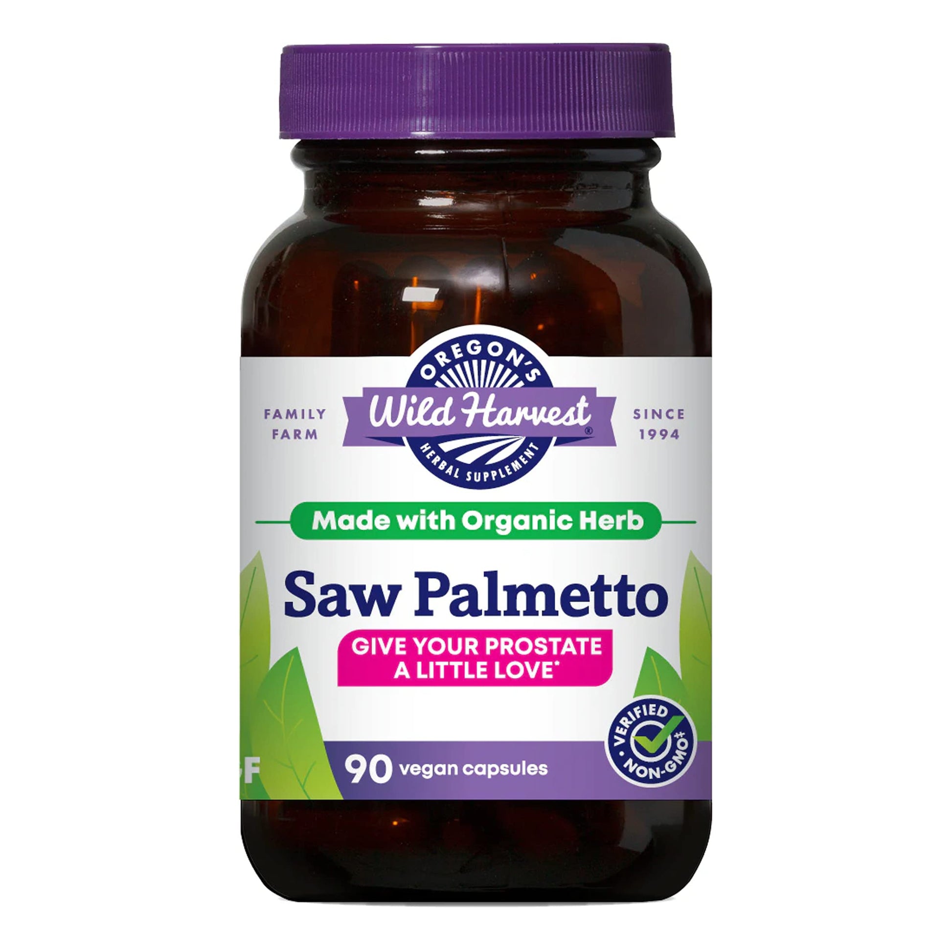 Oregon's Wild Harvest Saw Palmetto Organic Capsules, 90 Count
