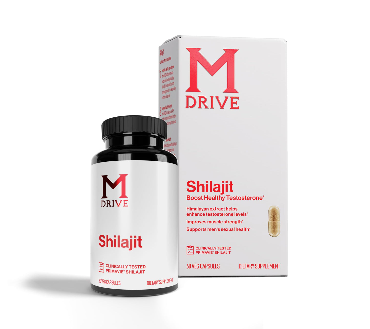 Mdrive PrimaVie Shilajit Mens Testosterone Booster 60 Veg Capsules