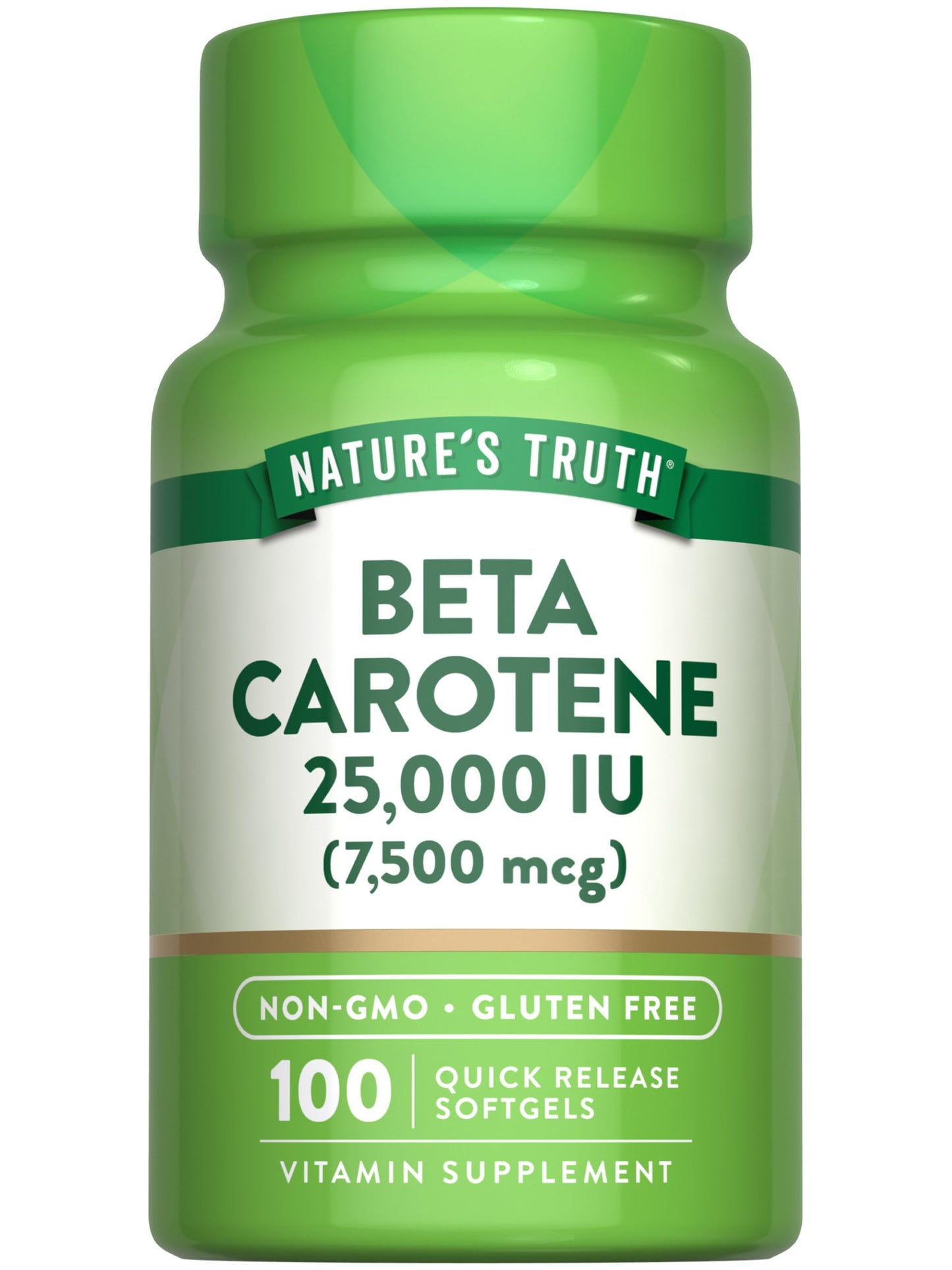 Nature's Truth Beta Carotene 25000 IU Softgels 100 Count