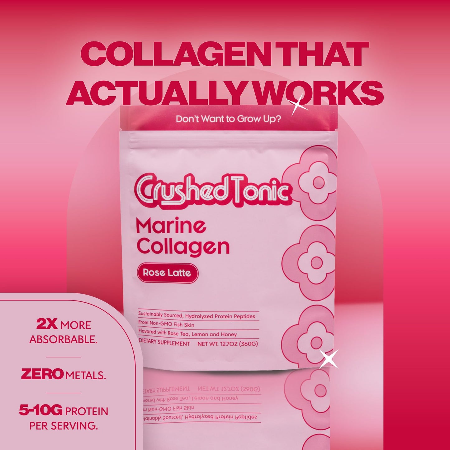 Crushed Tonic Korean Beauty Collagen Powder, 5.29 Ounce