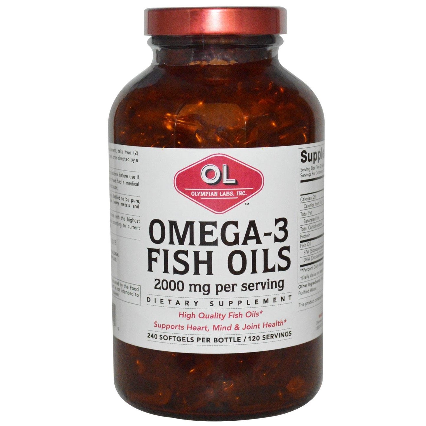 Olympian Labs Omega-3 Fish Oils Softgels 240