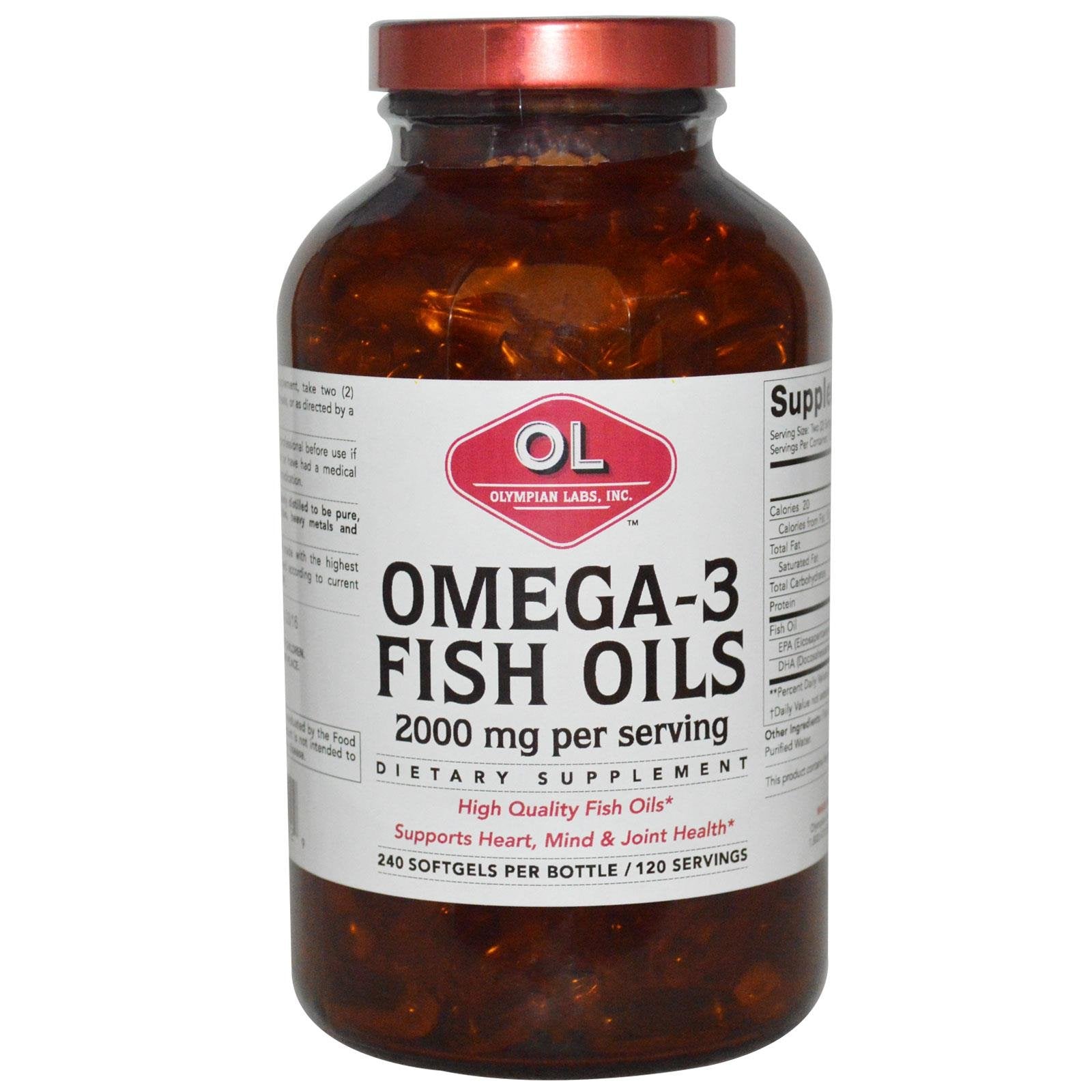 Olympian Labs Omega-3 Fish Oils Softgels 240