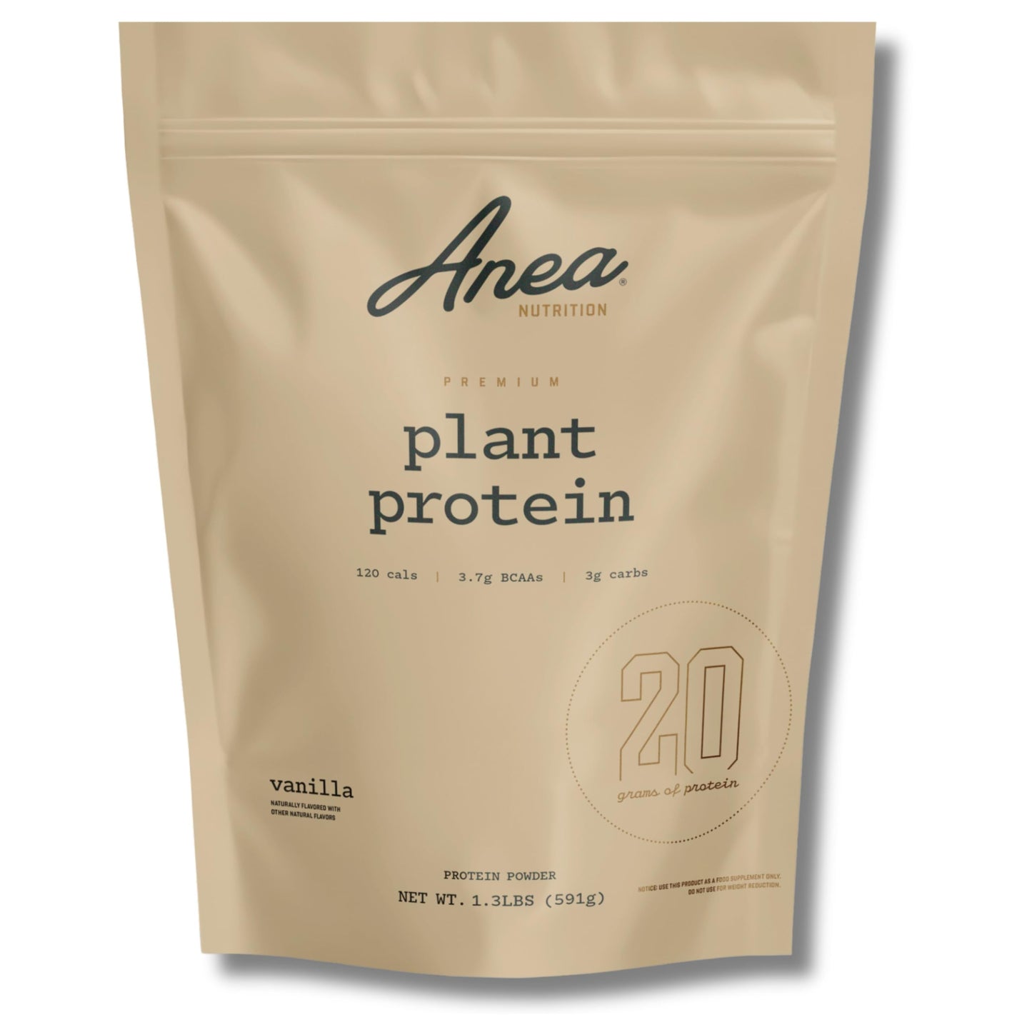 Anea Nutrition Plant Protein Powder Vanilla, 1.3 lb