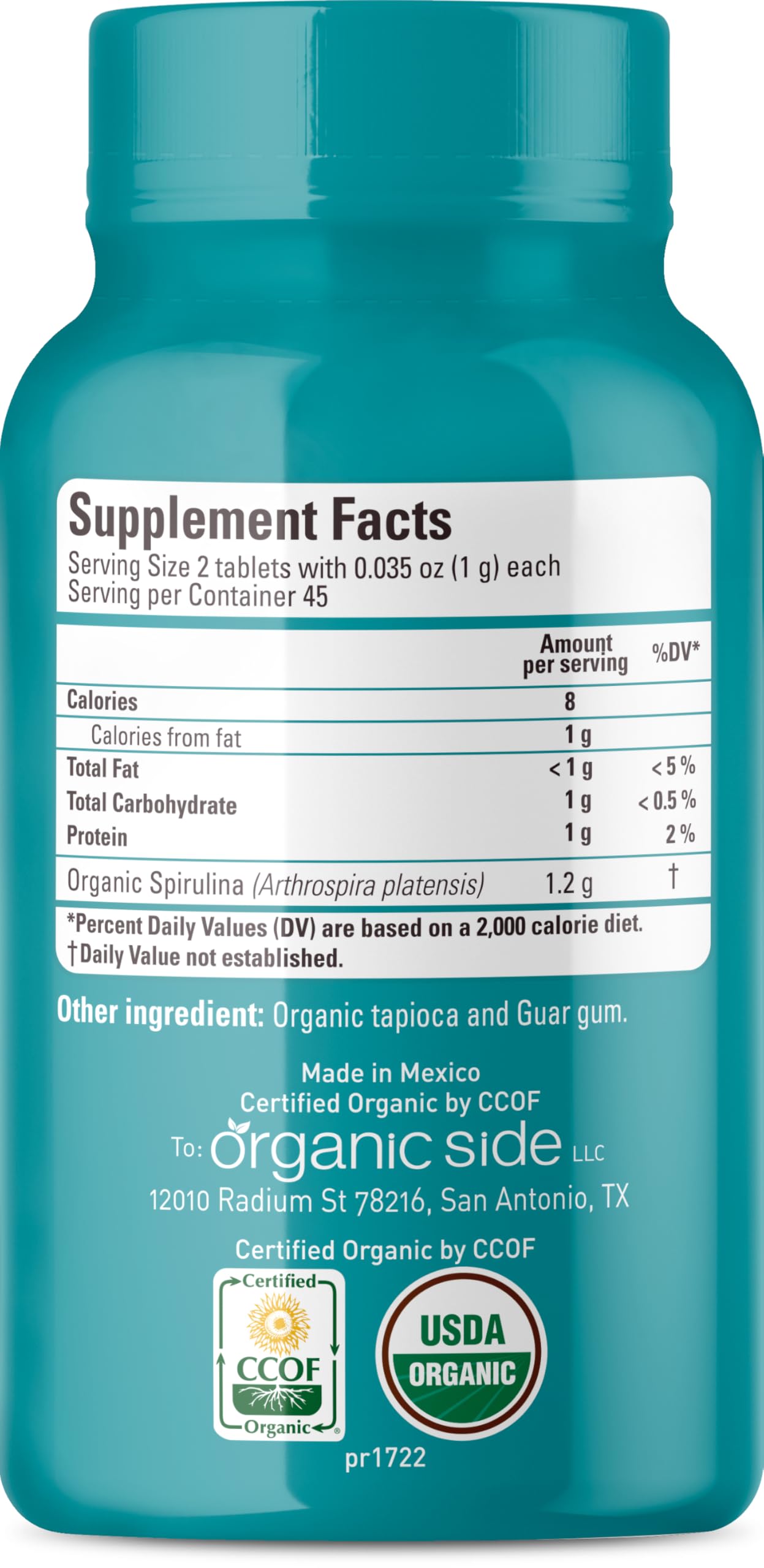 OS Organic Side Spirulina Tablets 3.1