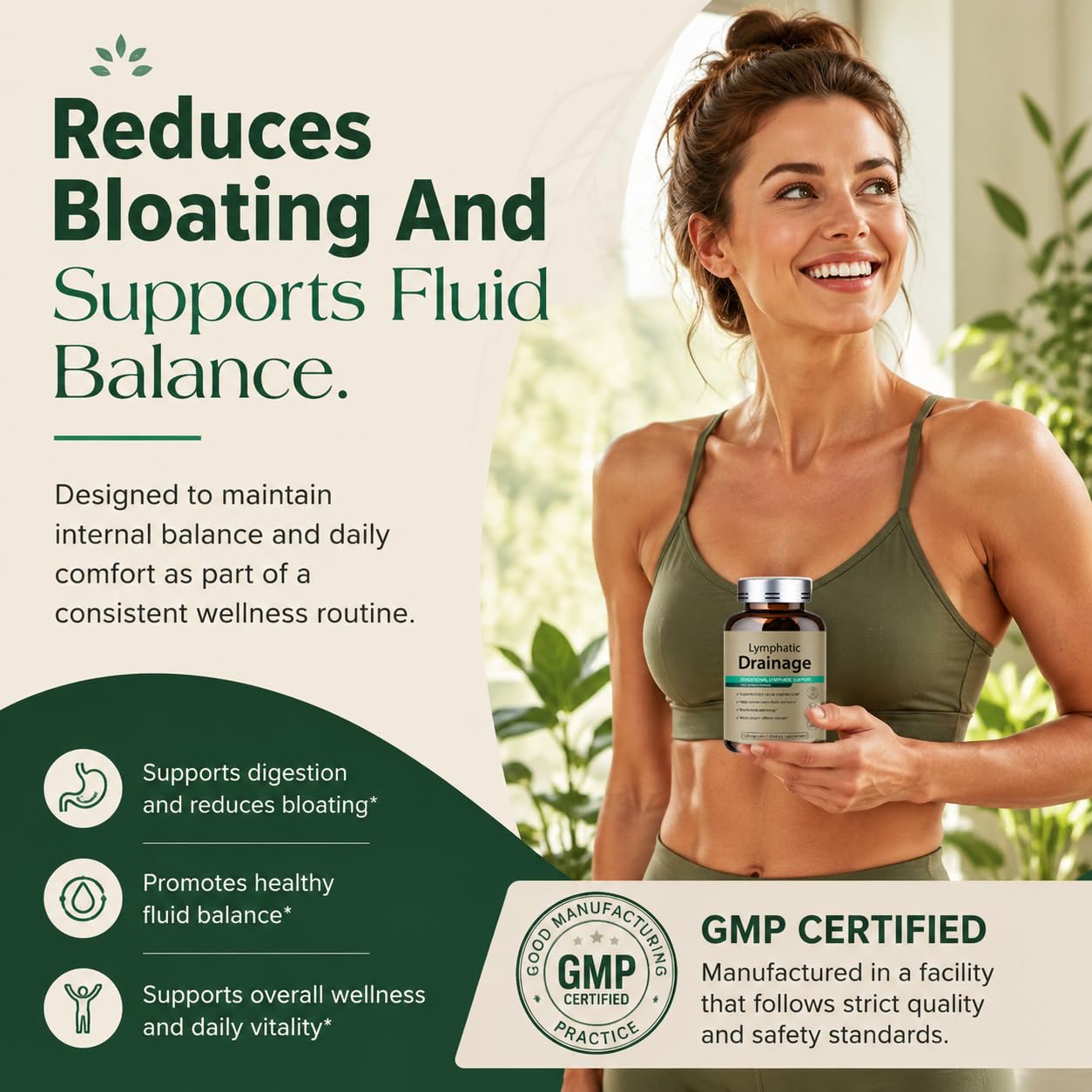 REY&SHAW Lymphatic Drainage Supplement Capsule, 120 Count