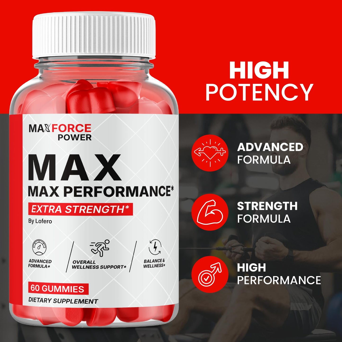 Lofero MaxForce Power Gummys Gummies 300