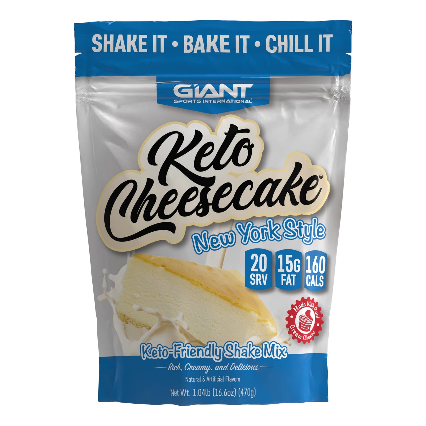 Giant Sports International Keto Cheesecake Shake Mix Powder 16.64 Ounce