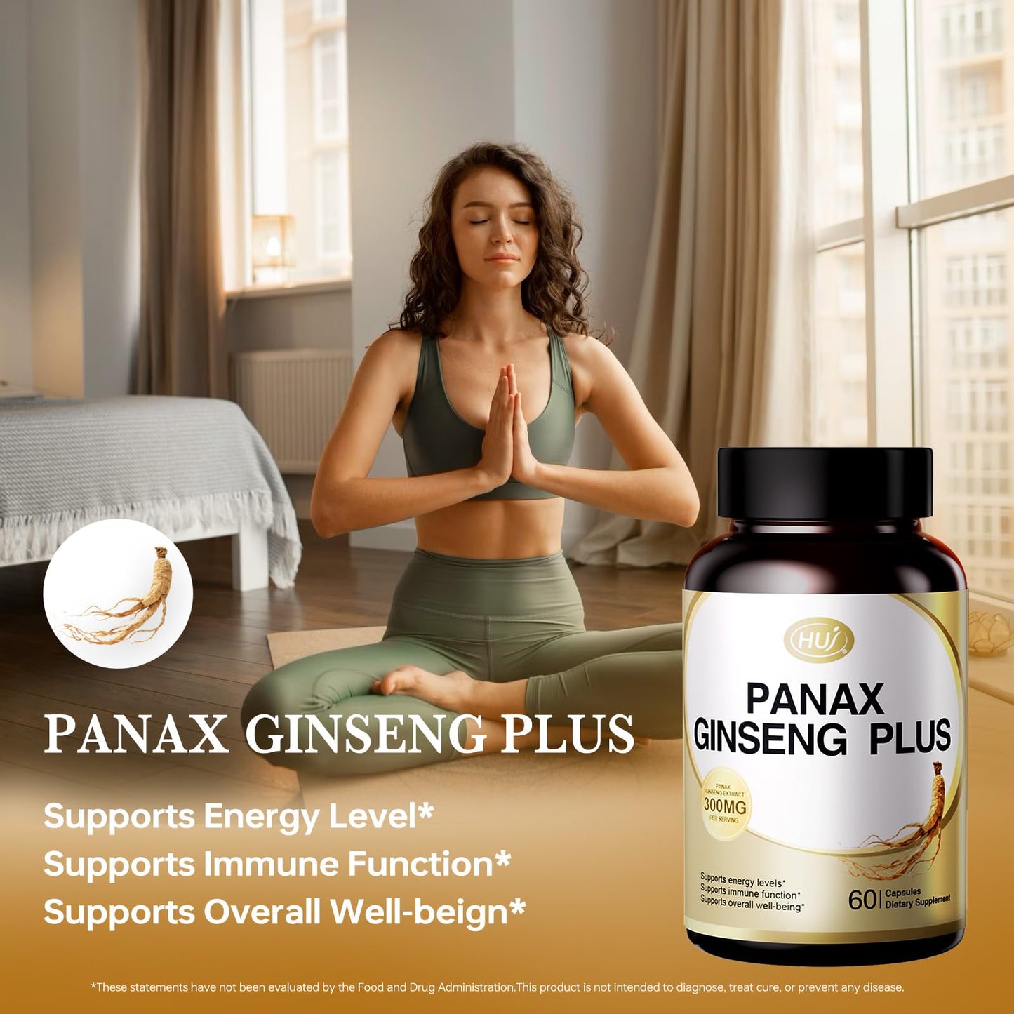 HUJ Panax Ginseng Plus Capsule, 60 Capsules