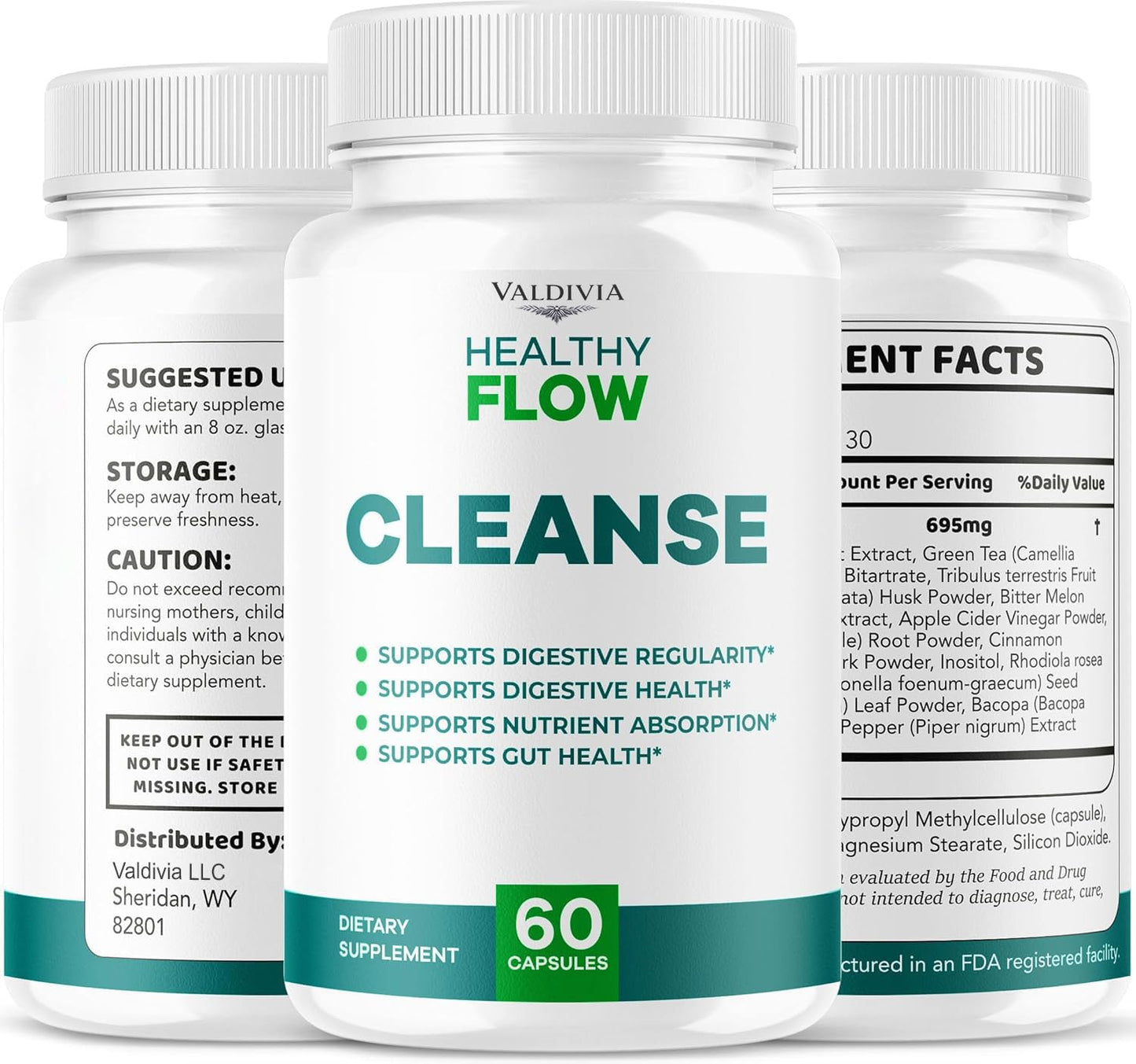 Valdivia Healthy Flow Cleanse Capsules 120 Capsules