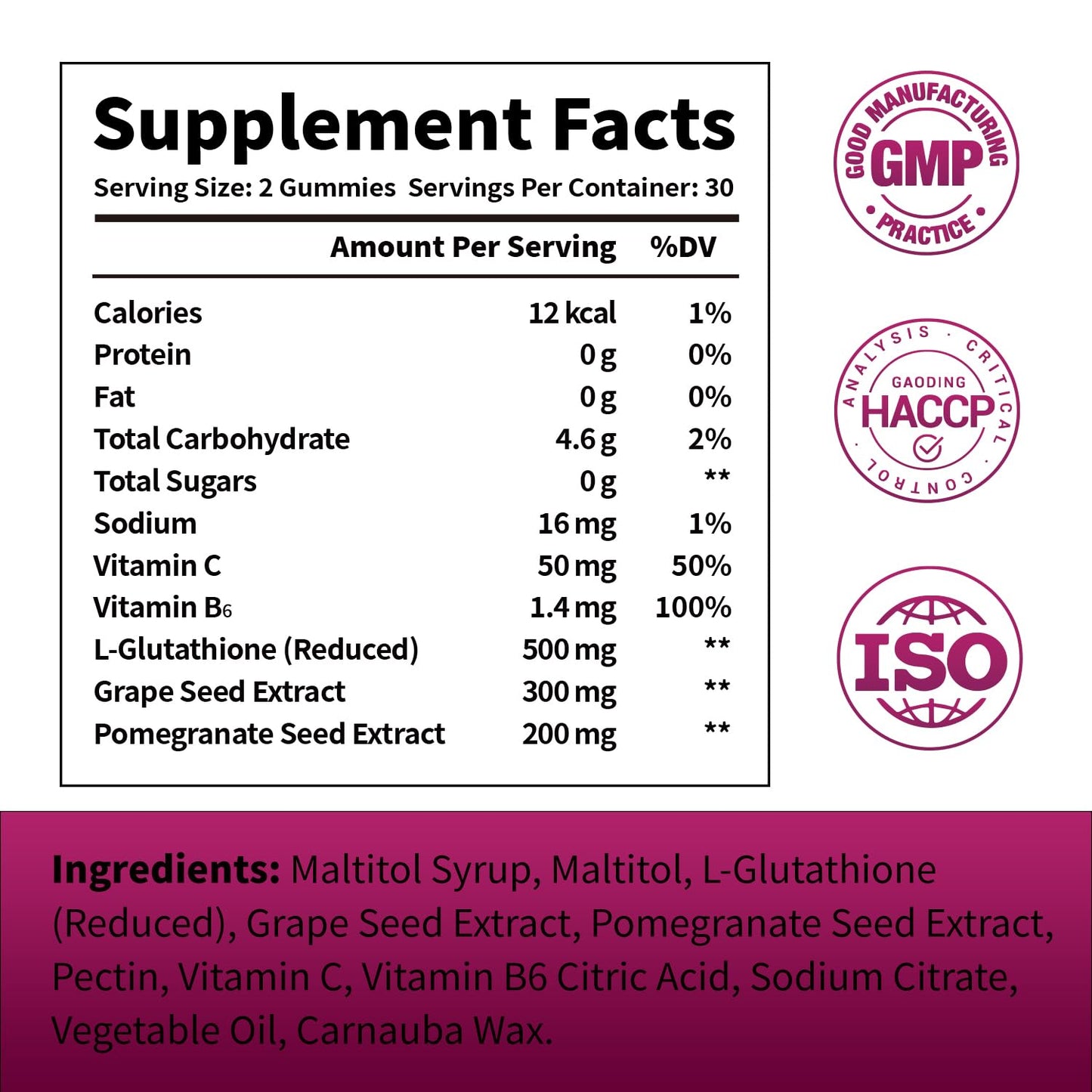 Webuff Glutathione Gummies with Collagen 500mg Vitamin C & B6 Skin Glow Hair & Nail Support Anti-Aging Antioxidant Sugar-Free Non-GMO Strawberry Flavor, 60 Gummies