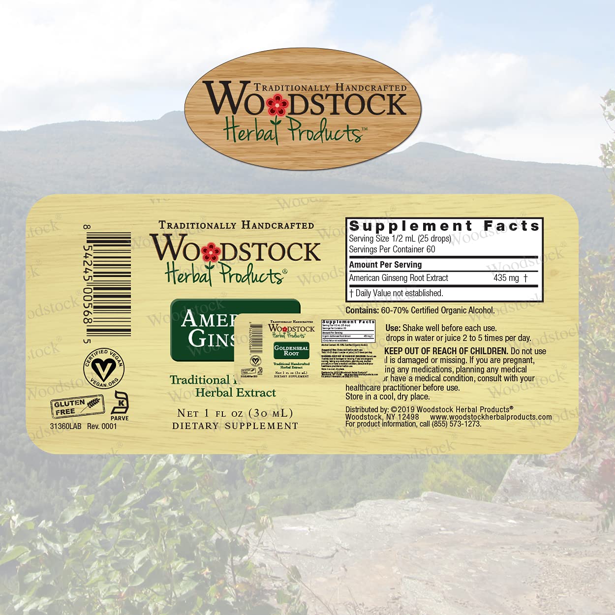 Woodstock Herbal Products Goldenseal Root Capsule, 1
