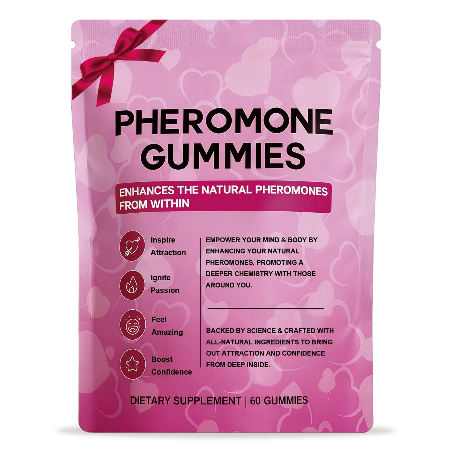 Ficpoud Pheromone Gummies for Women, 60 Count