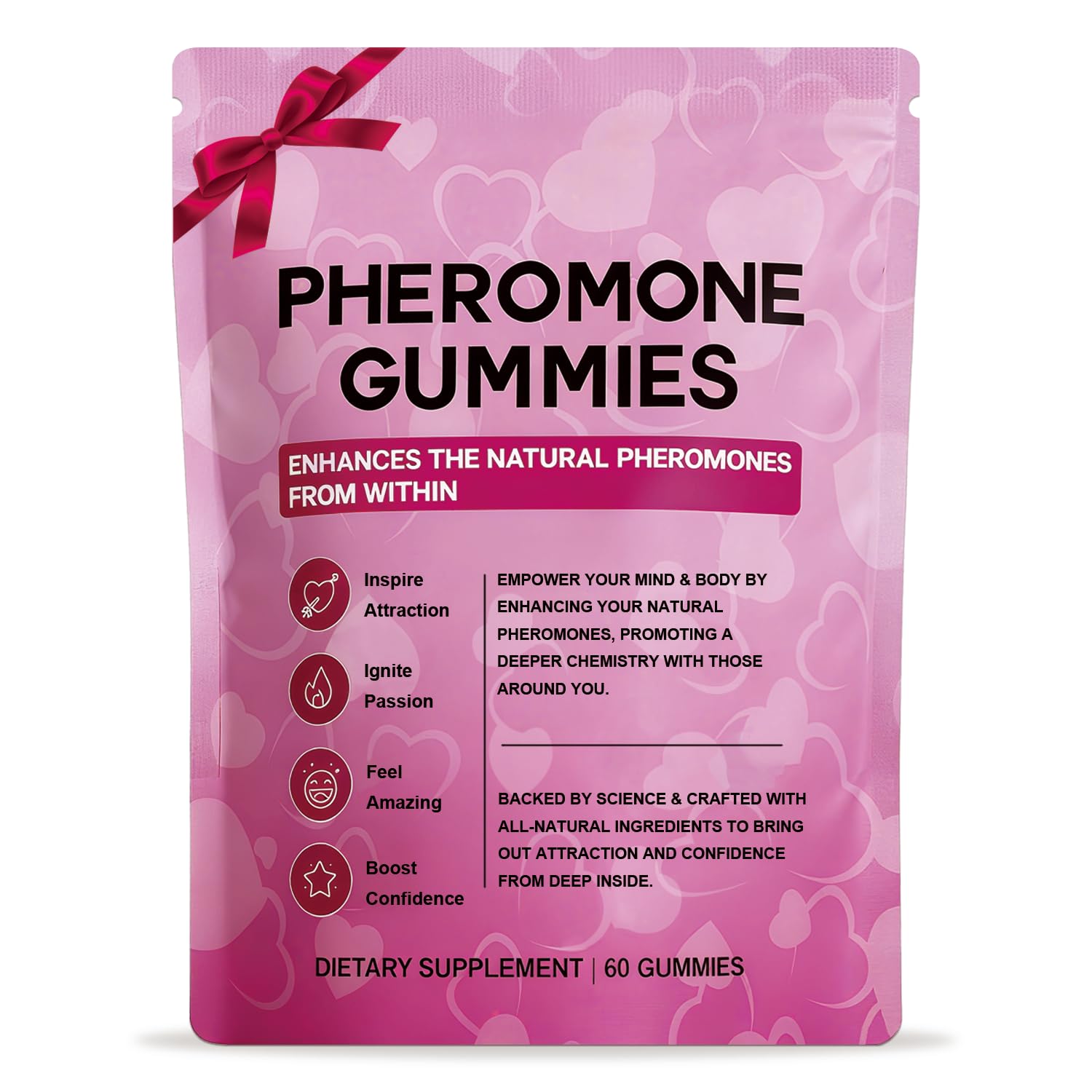Ficpoud Pheromone Gummies for Women, 60 Count