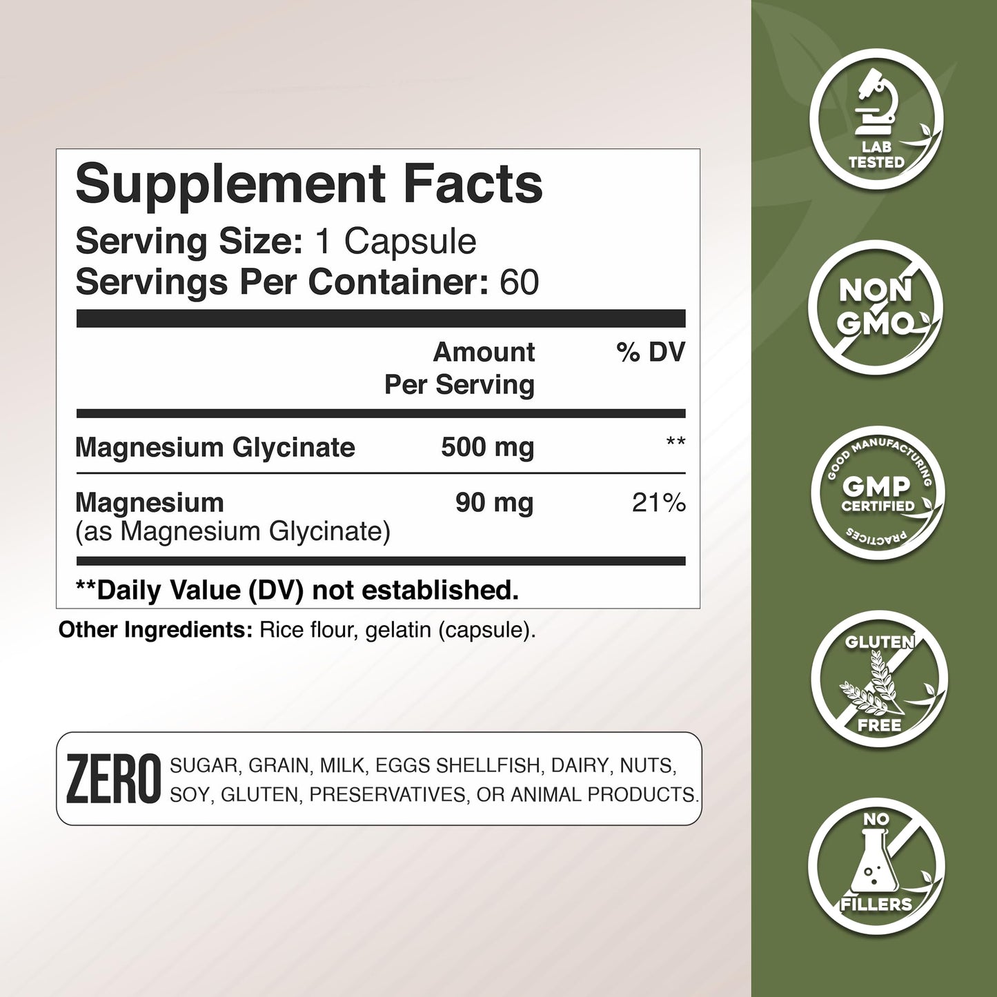 GADE NUTRITION Magnesium Glycinate Capsule 60 Capsules