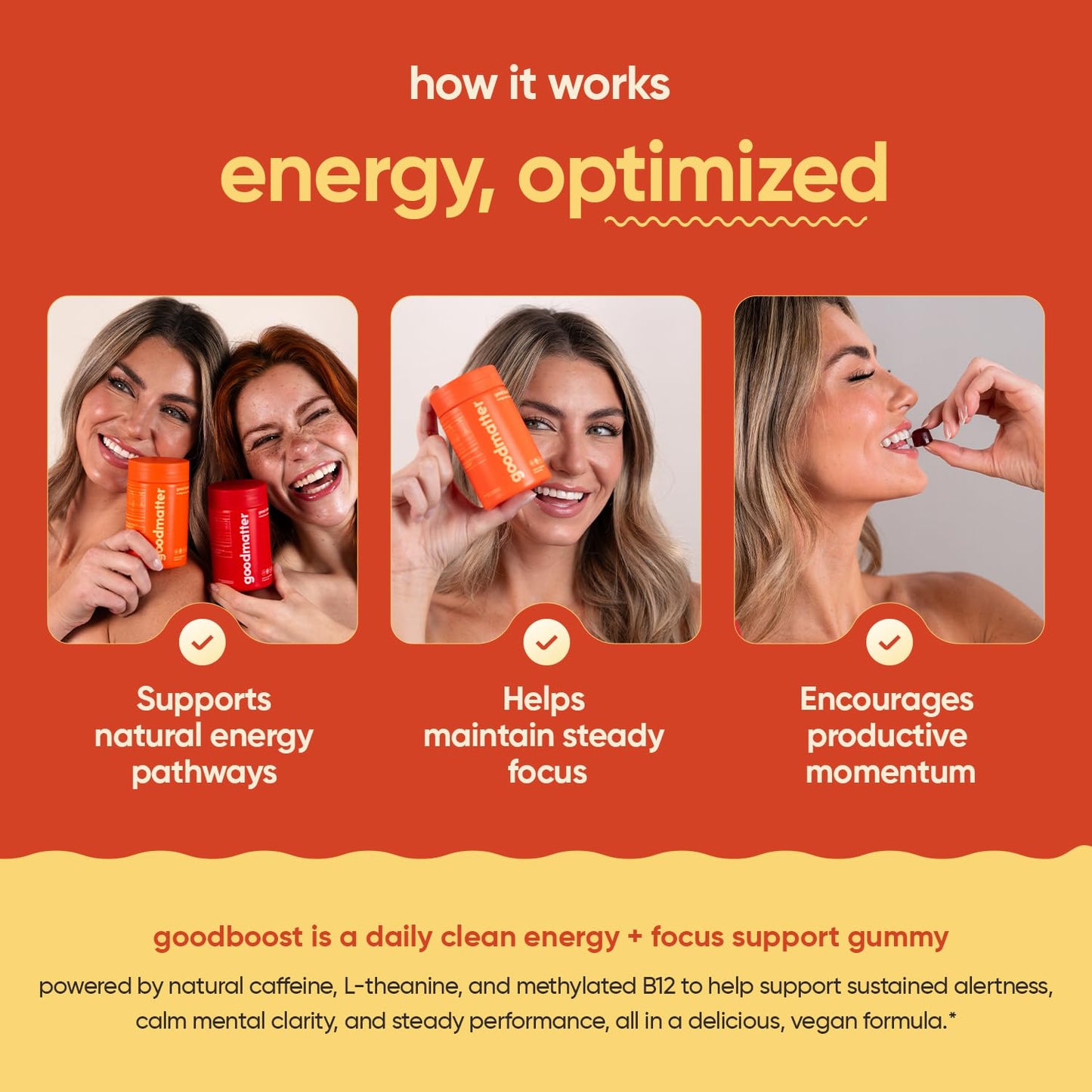 GoodMatter Good Boost Energy & Focus Gummies 60 Count