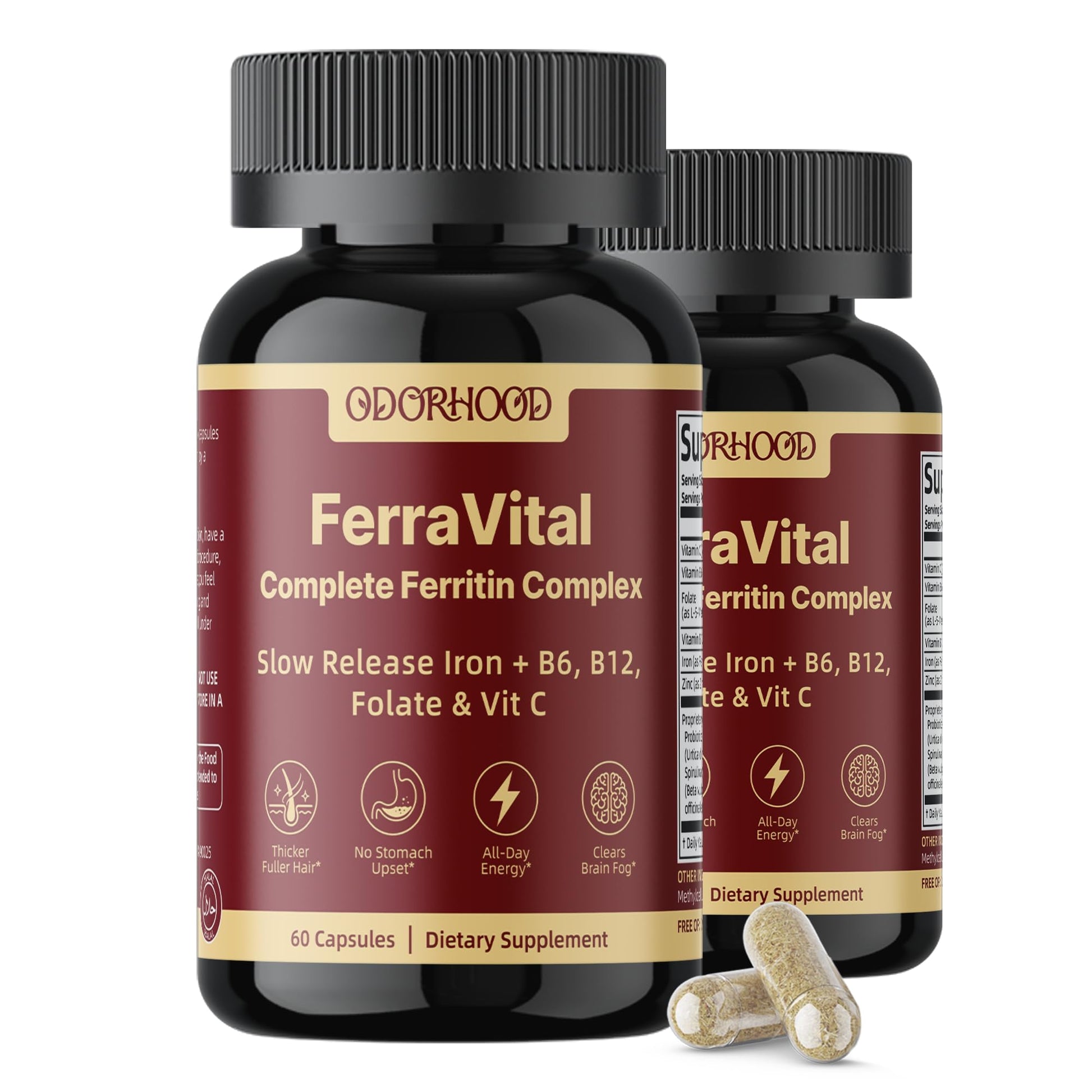 ODORHOOD Ferritin Supplement Capsule 120 Capsules