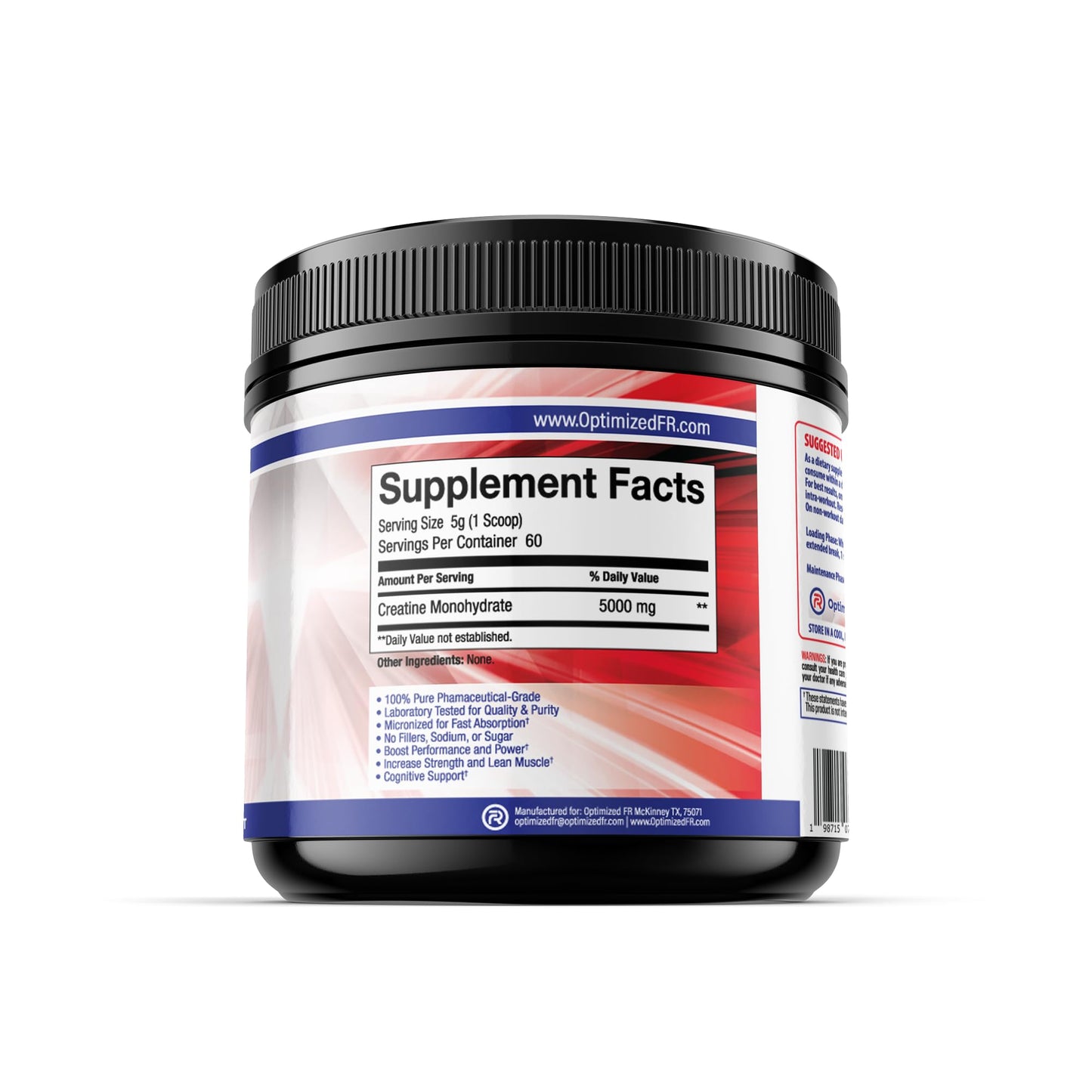 Optimized FR Code 3 Micronized Creatine Monohydrate Powder 10.58 oz