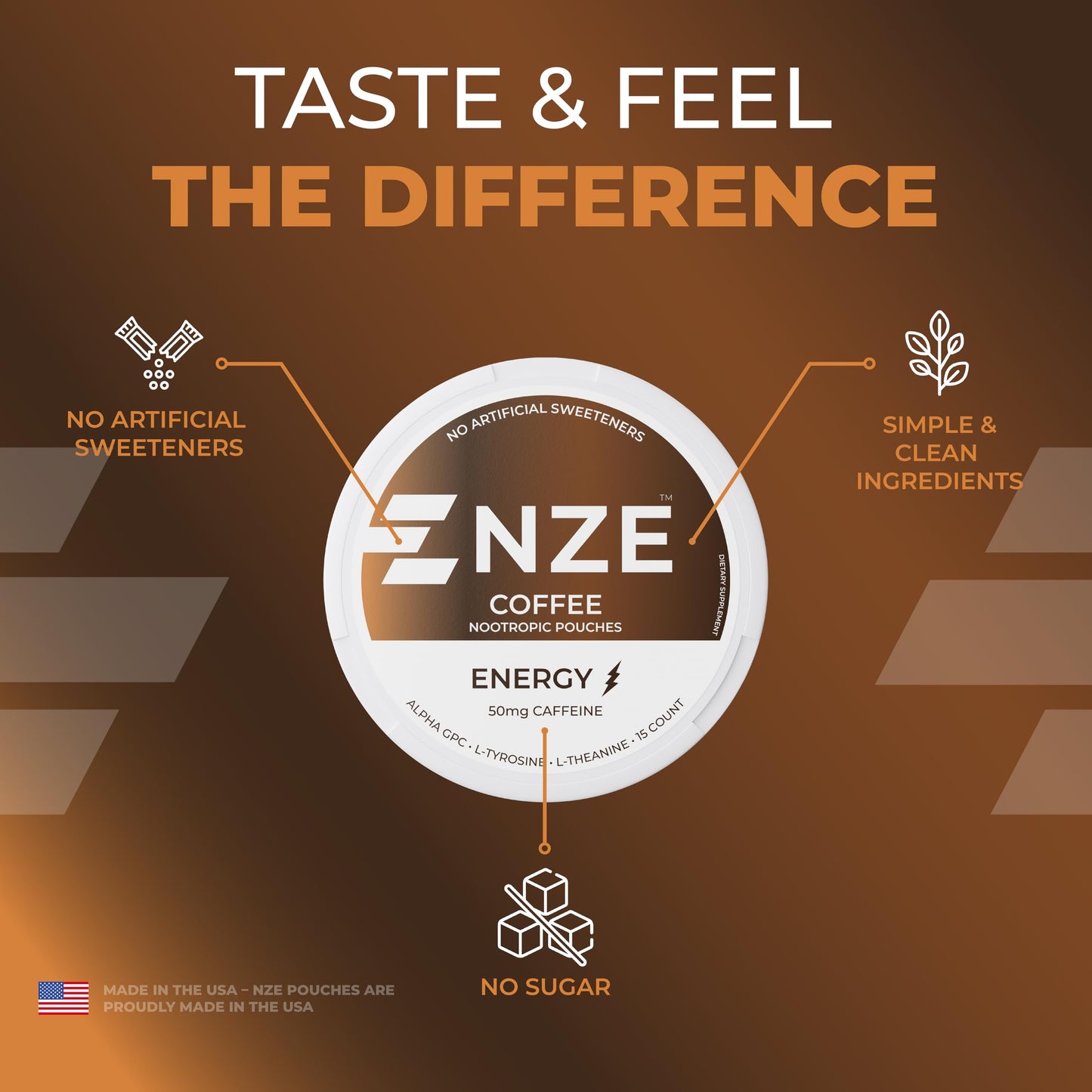 NZE Caffeine Nootropic Caplets, 5 Caplets