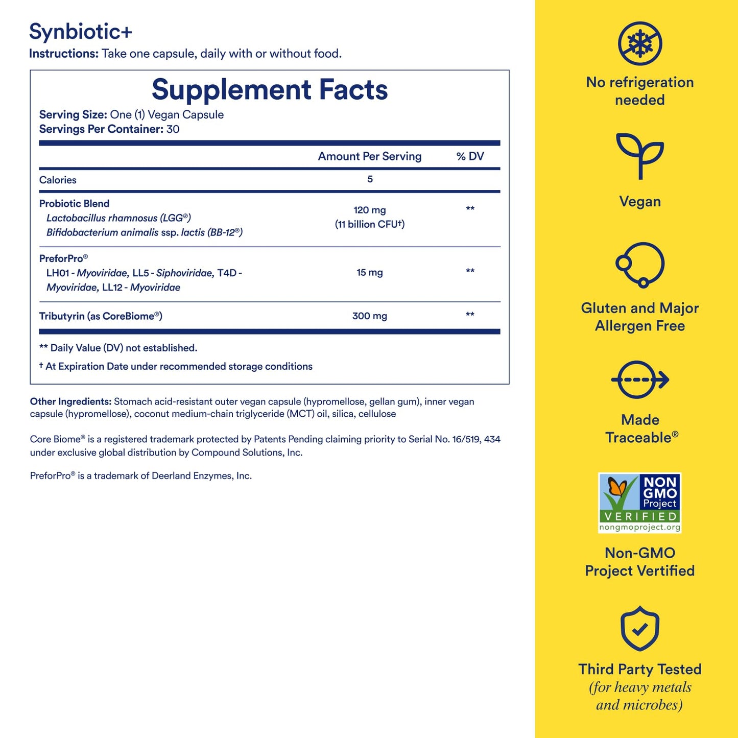 Ritual Synbiotic+ Probiotic Gut Health Support and Men's 18+ Multivitamin Capsule, 1 Capsule
