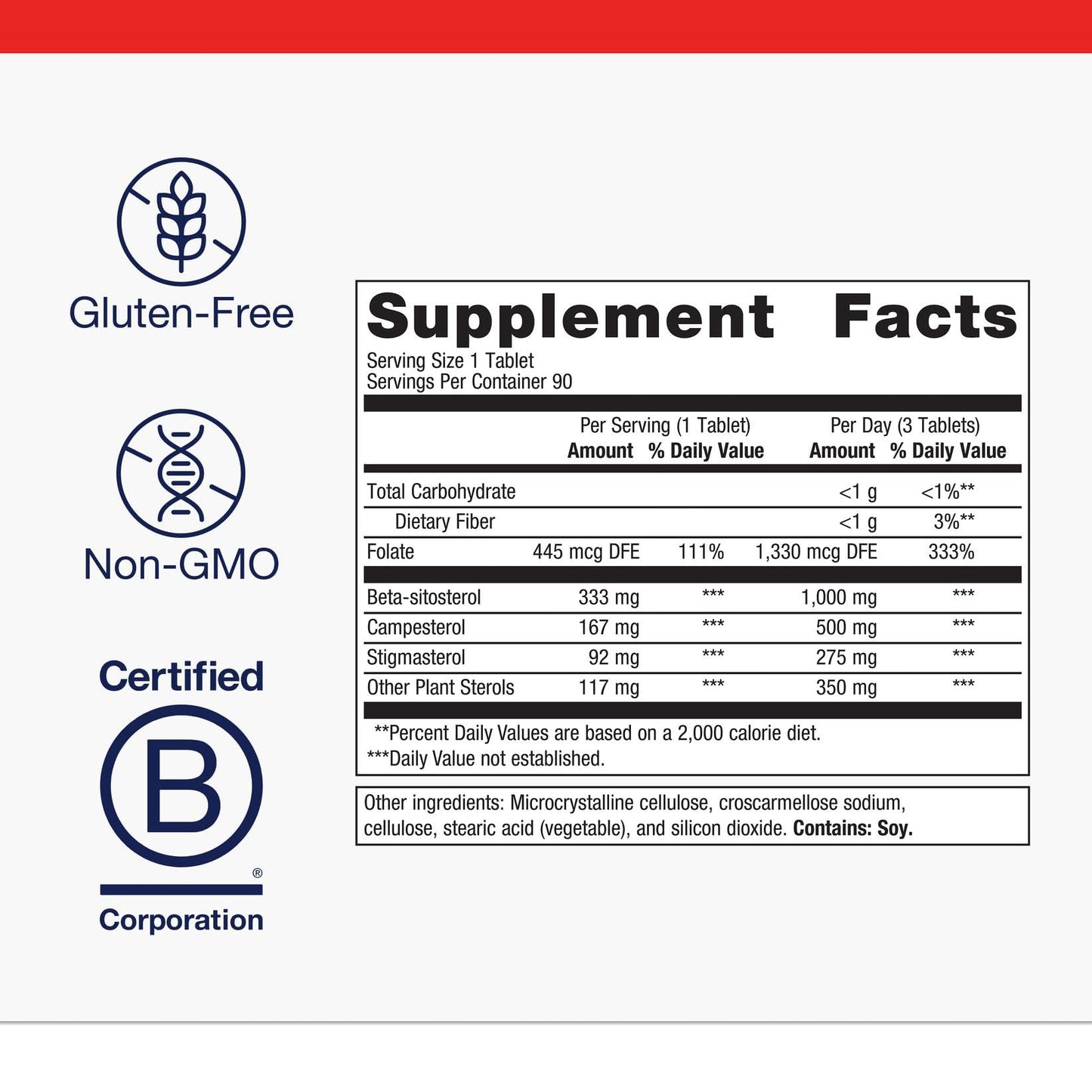 Metagenics Meta-Sitosterol 2.0 Plant Sterol Complex with Beta-Sitosterol & Folate 90 Tablets