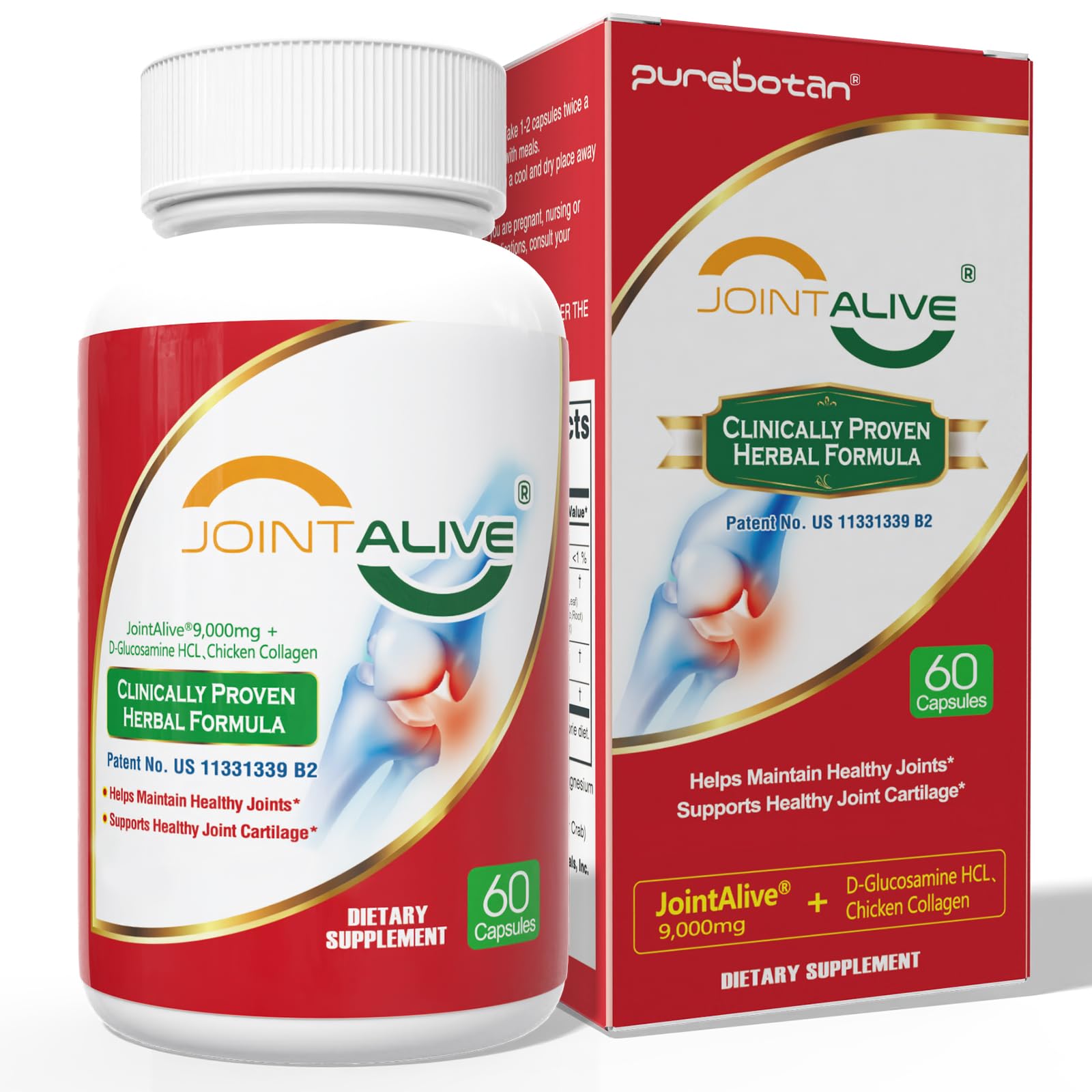 PureBotan Glucosamine Chondroitin Capsules, 60 Count