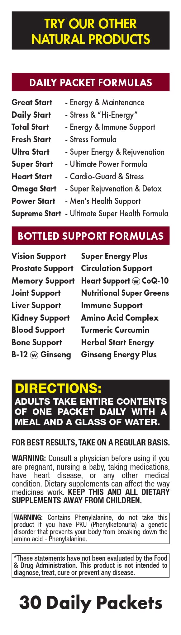 Fresh Start All-in-One Daily Vitamin Pack Capsule 30 Count