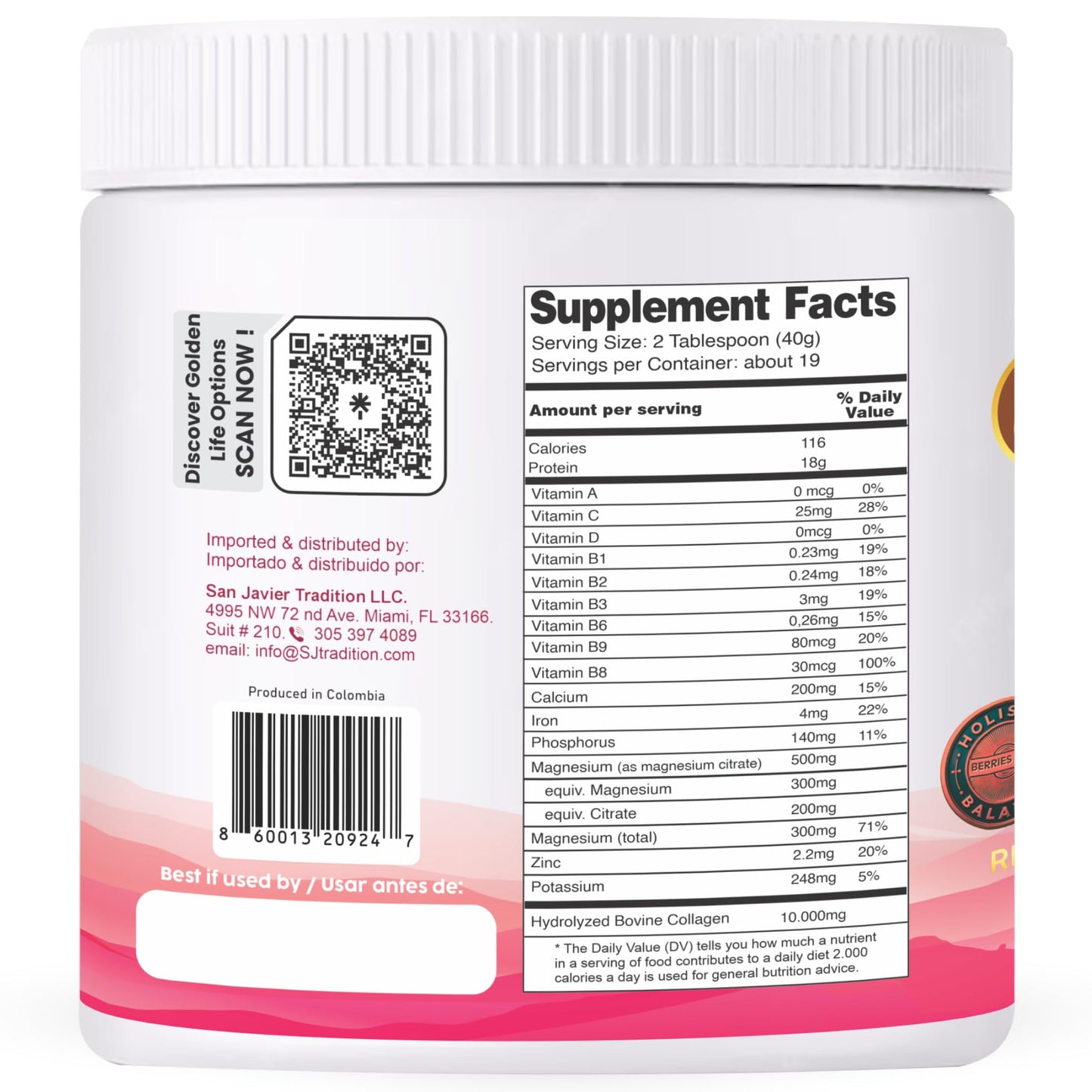 Gold Vital Life Collagen Peptides - Hydrolyzed Collagen with +17 Super Ingredients Powder, 26 Servings