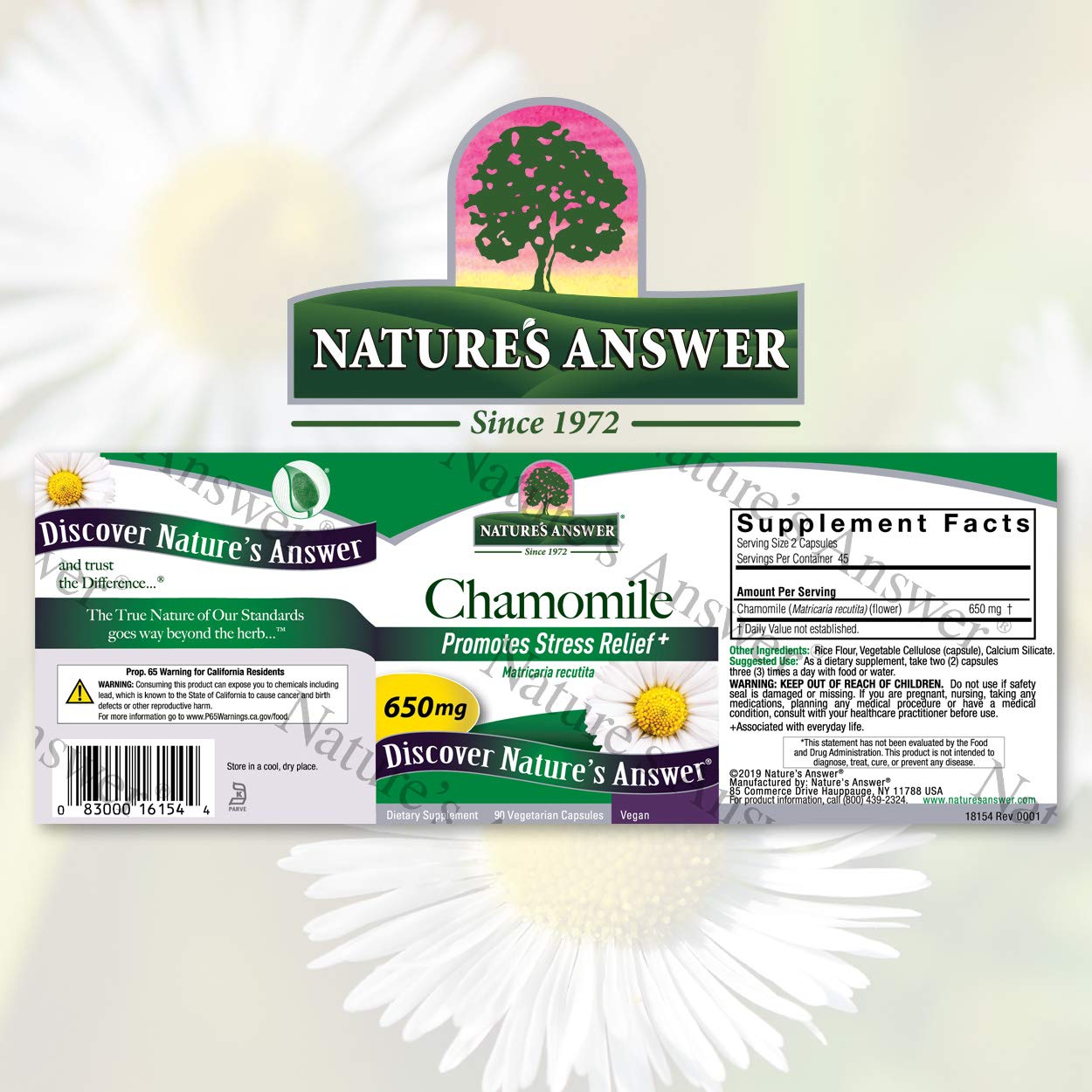 Nature's Answer Chamomile Flower 90 Capsules