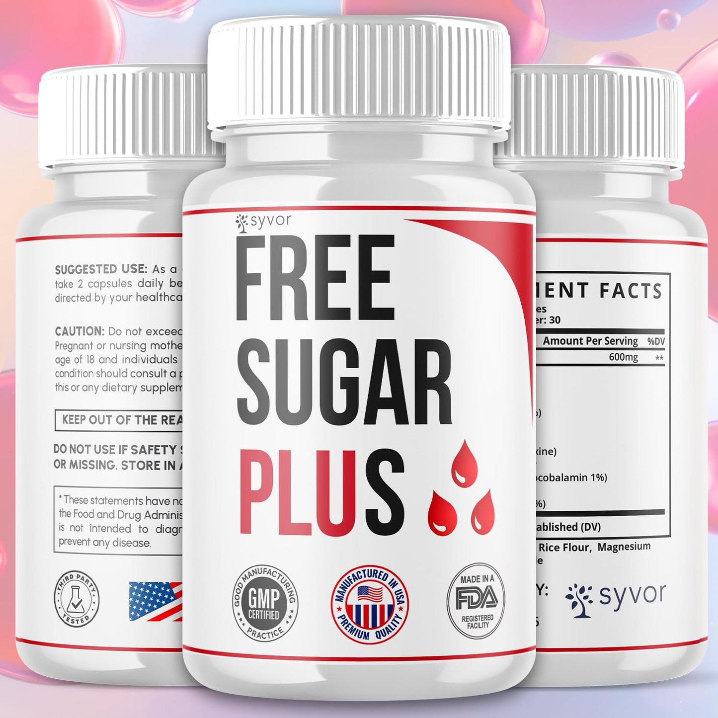 Syvor Free Sugar Plus Capsules 60 Count