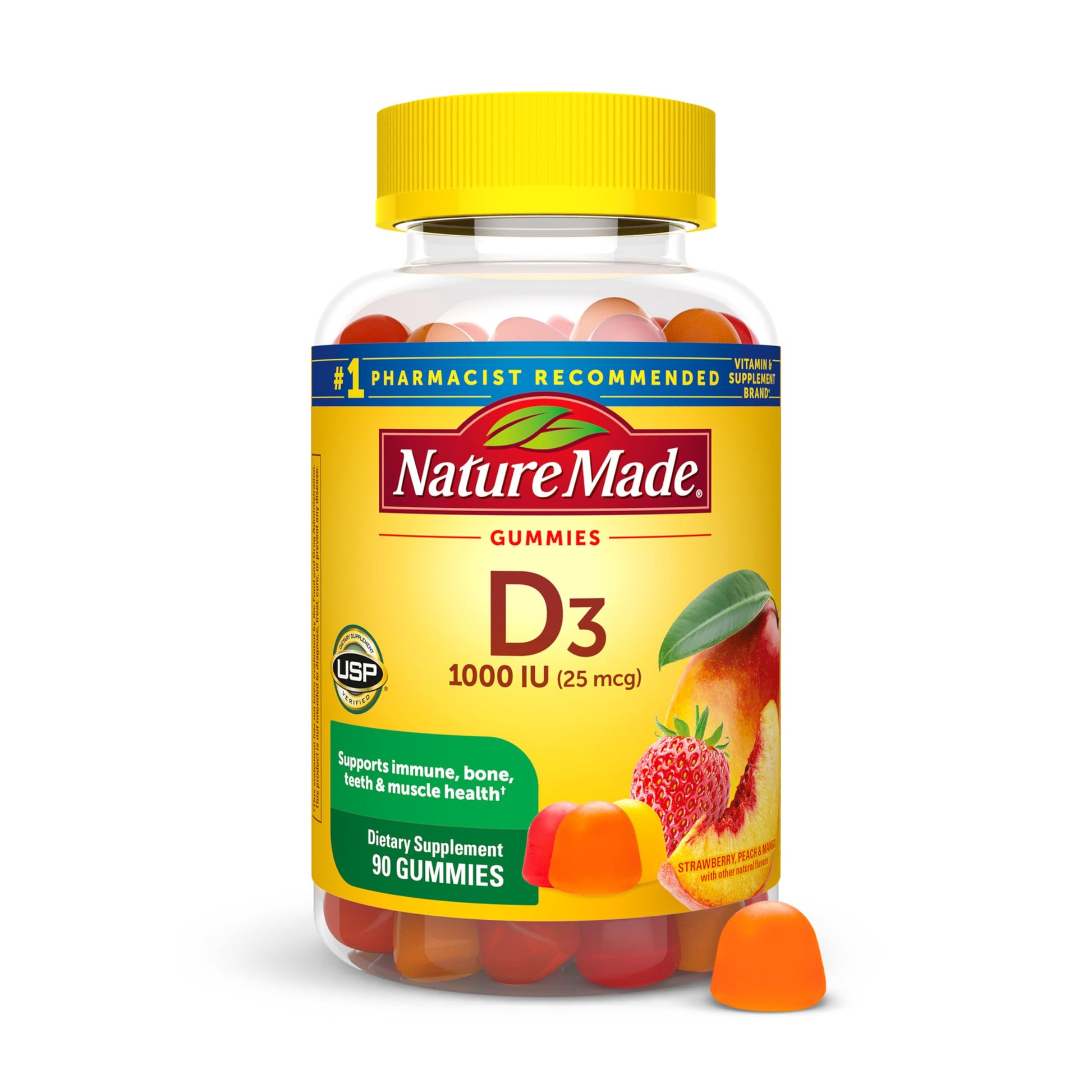 Nature Made Vitamin D3 1000 IU Gummies 90 Count