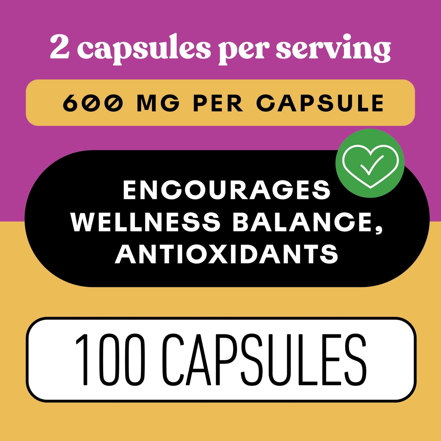 Complete Natural Products Organic Echinacea Capsules 600mg, 100 Count