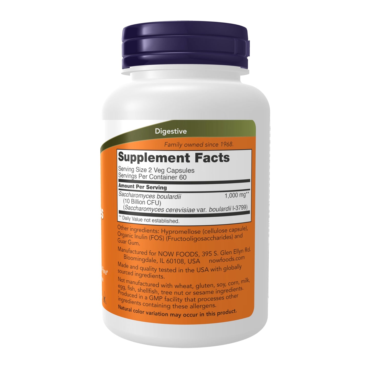 NOW Foods Saccharomyces boulardii Probiotic Capsule, 5 Billion CFU, 120 Veg Capsules
