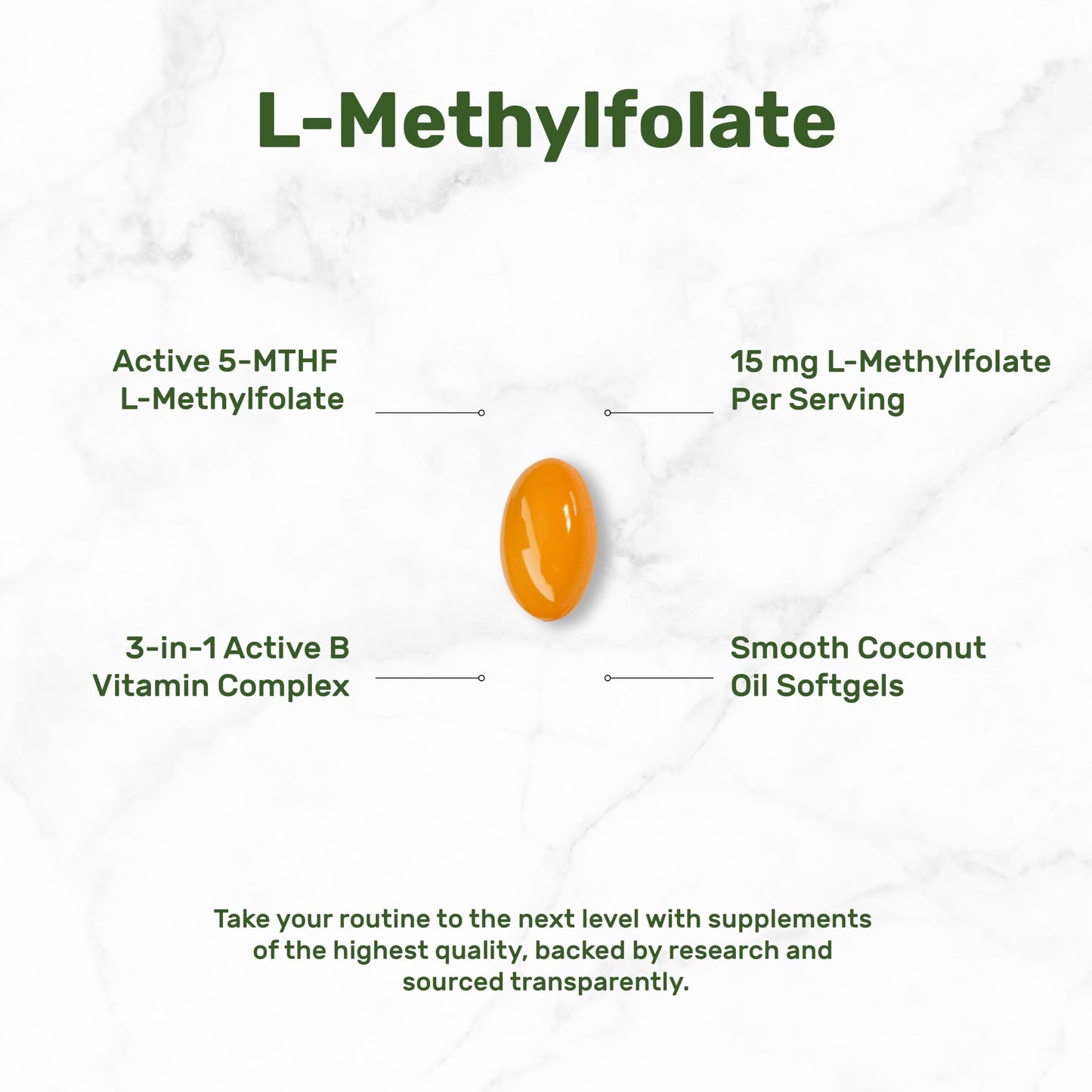 DEAL SUPPLEMENT L-Methylfolate 15 mg Softgels, 120 Count