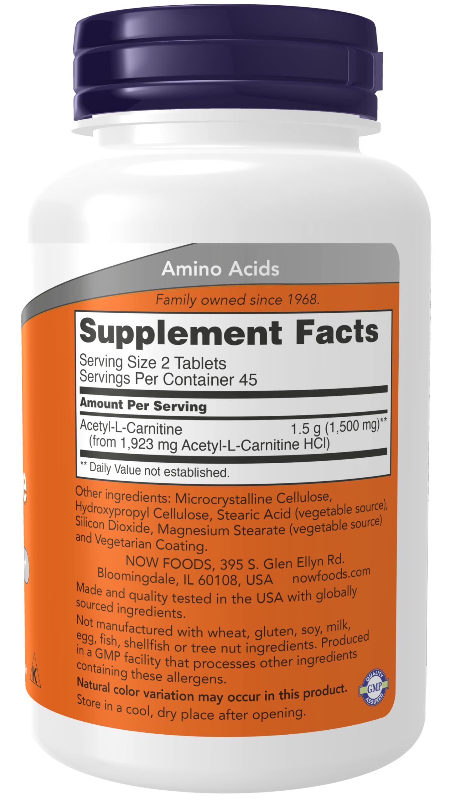 NOW Foods Acetyl-L-Carnitine 750 mg, 90 Capsules