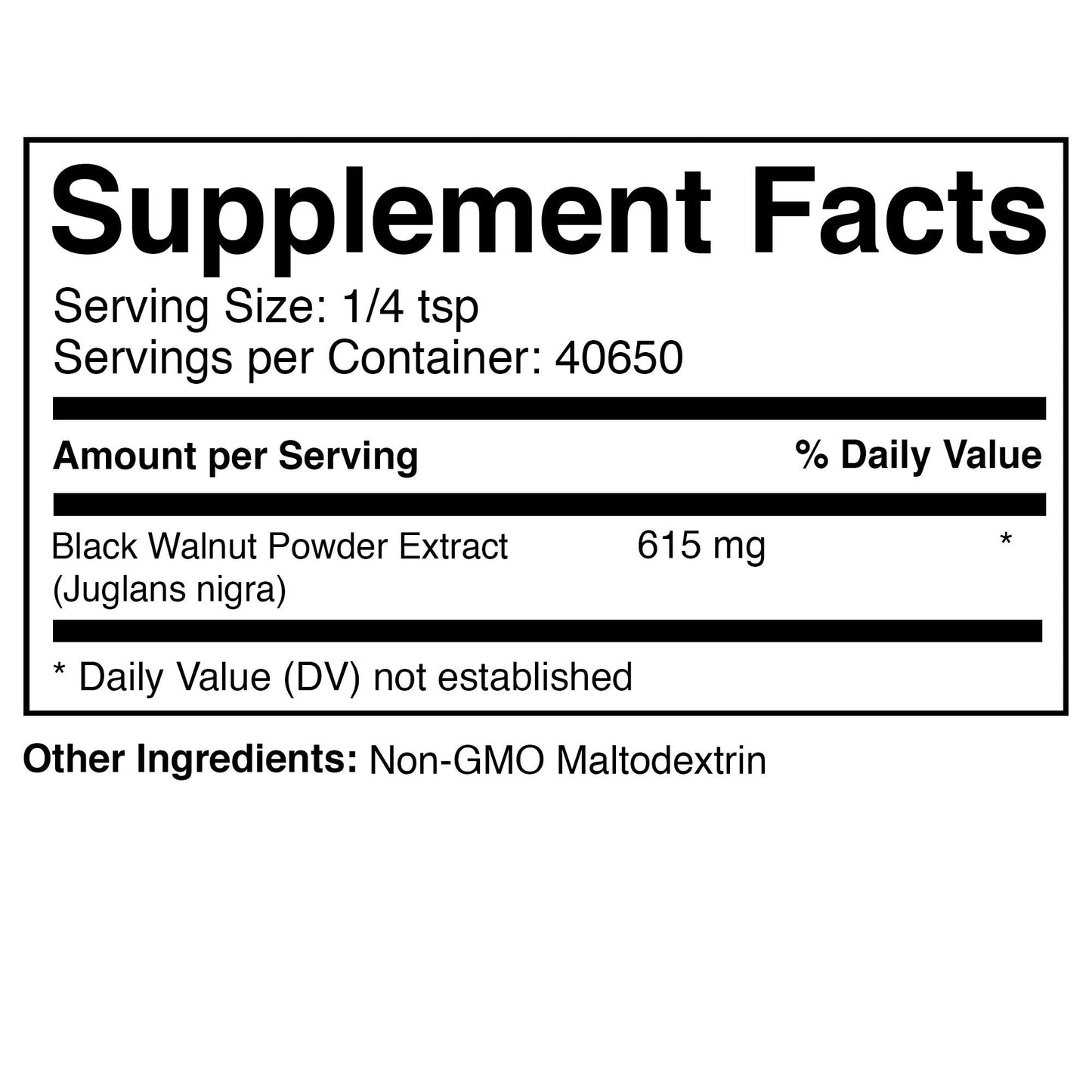 Prescribed For Life Black Walnut Hull Powder 881.85 Ounces