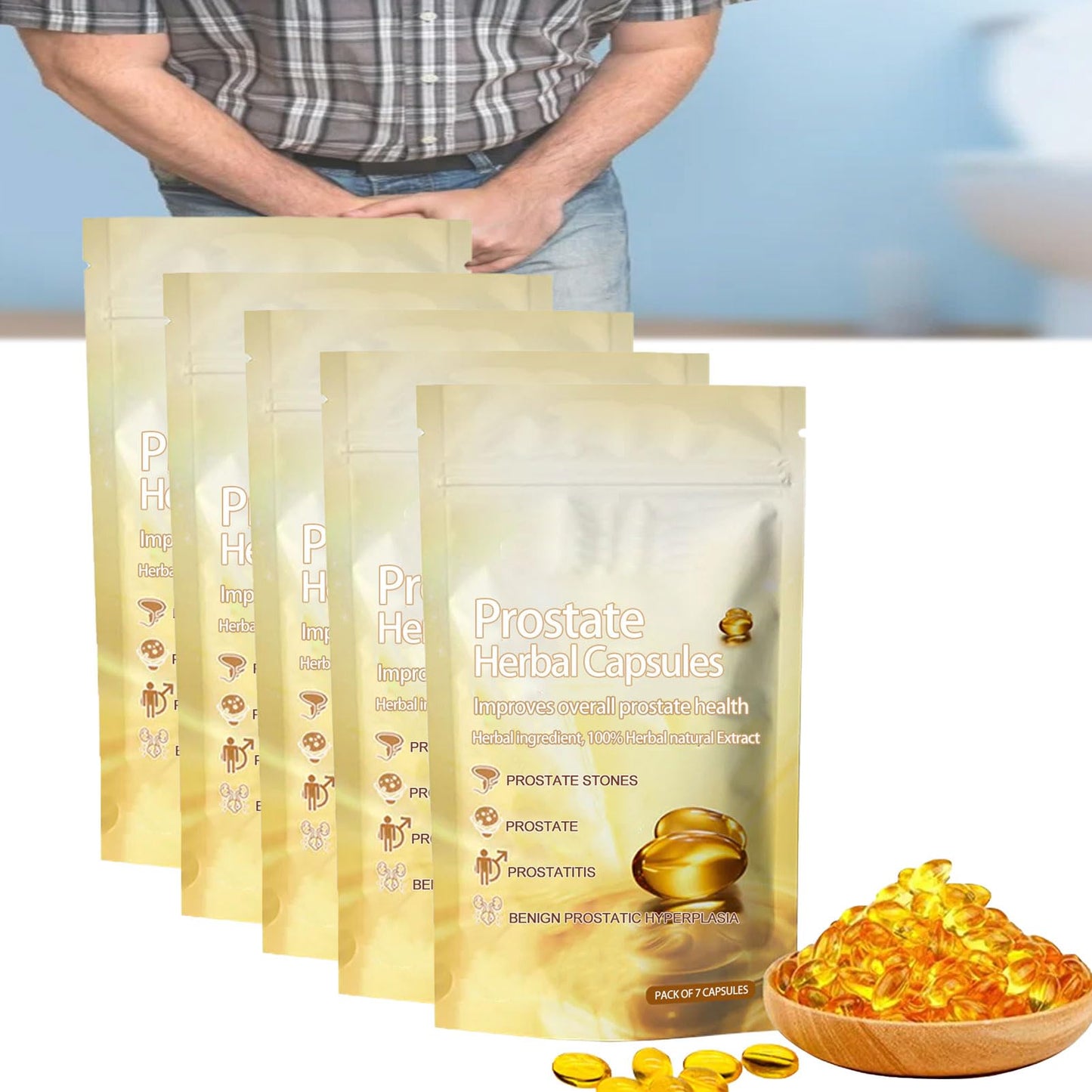 NOTBEBE FemiPure Natural Prostate Herbal Capsules, Capsules, 2-count