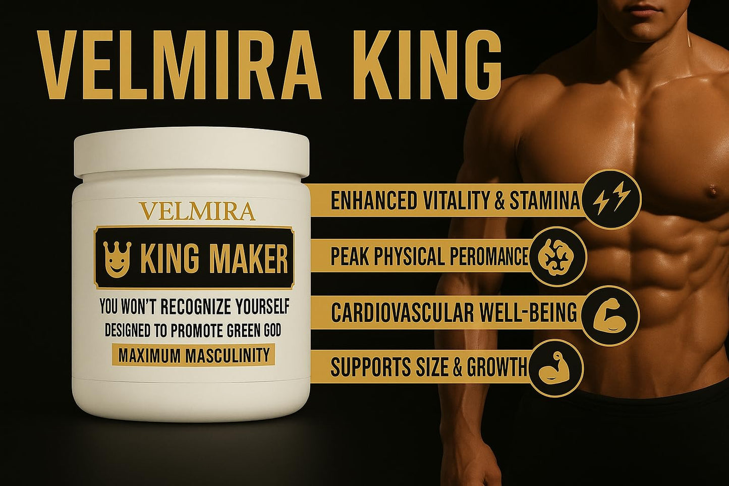 Velmira King Maker 13-in-1 Supplement Capsule 120 Count