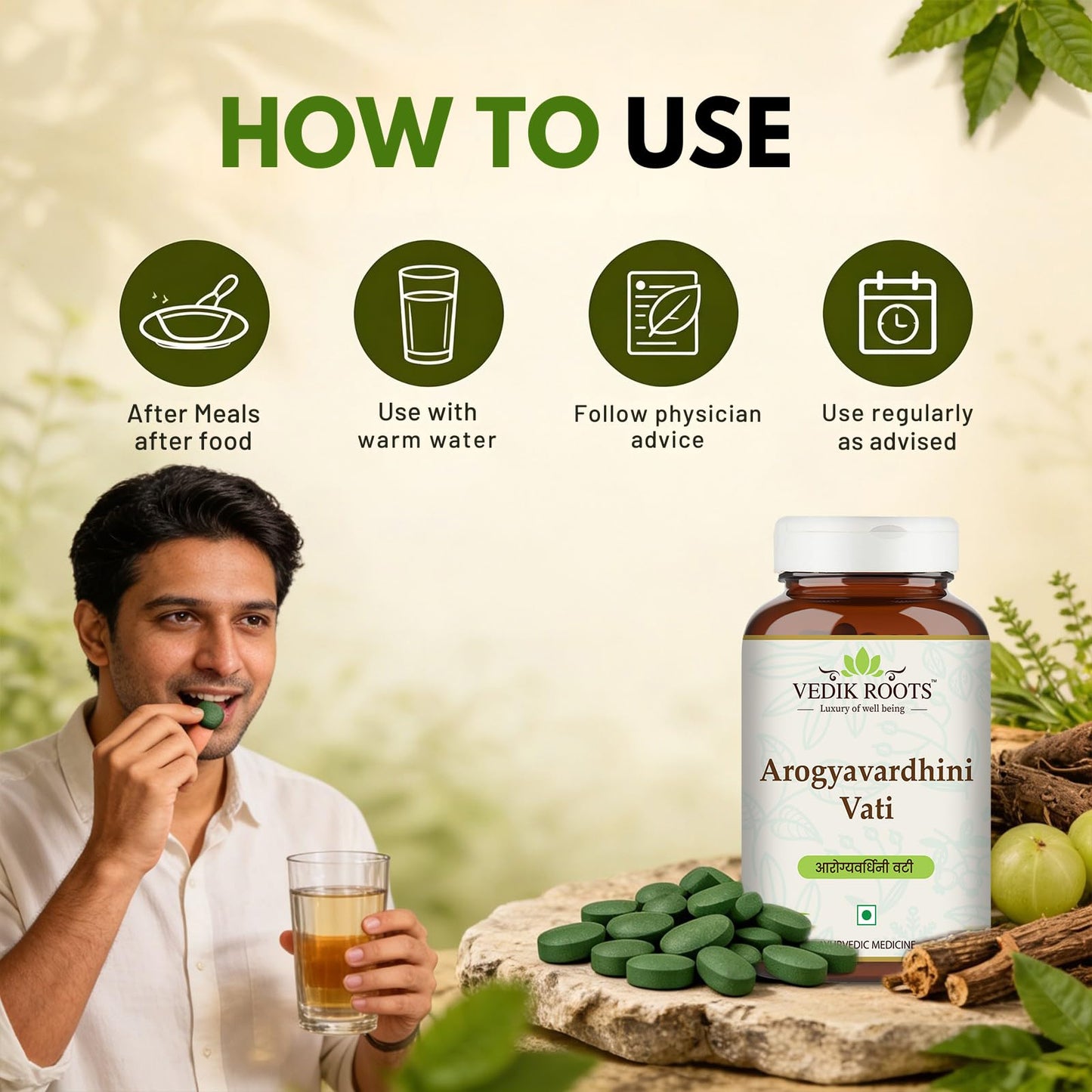 VEDIKROOTS Arogyavardhini Vati Capsules 1 Capsule