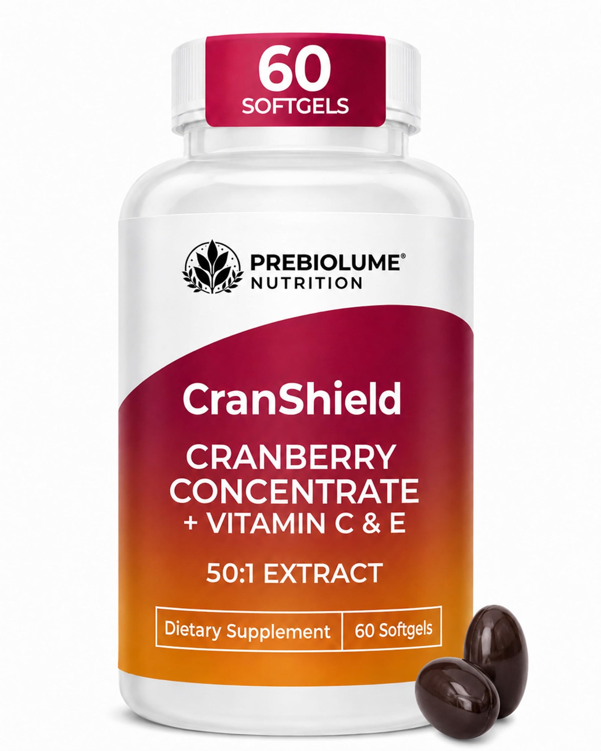 Prebiolume Cranberry Softgels for Women, 60 Softgels