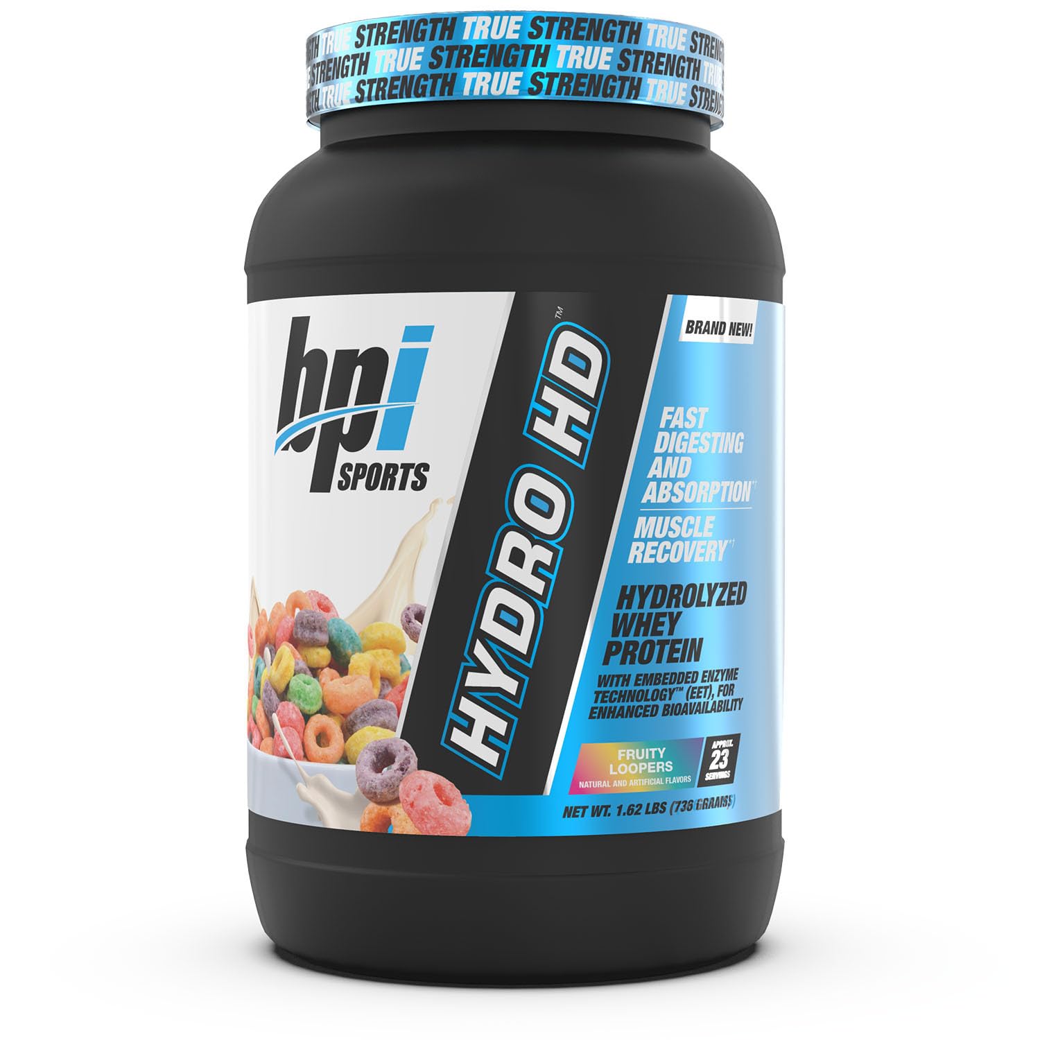 BPI Sports Hydro HD 100% Hydrolyzed Whey Protein Powder, 23 Servings, Fruity Loopers