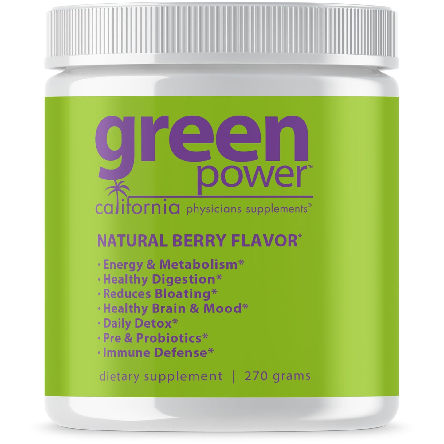 California Physicians Supplements Green Power Organic Superfood Greens Powder 9.52 Ounce