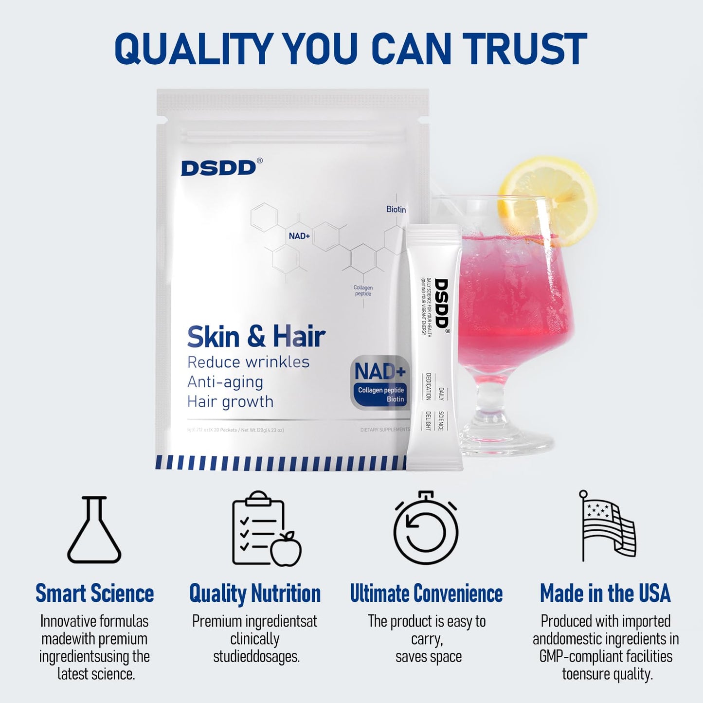 DSDD Biotin Supplements Powder 8.46 oz