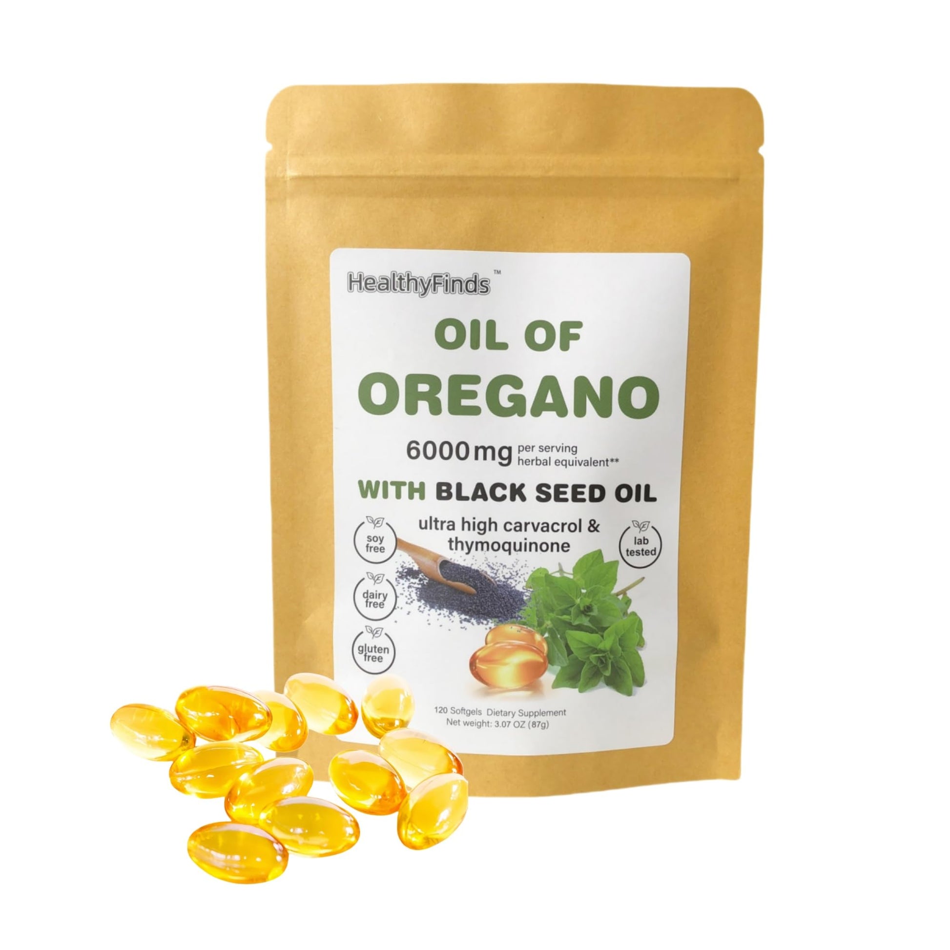 HealthyFinds Oil of Oregano Softgels 120 Count