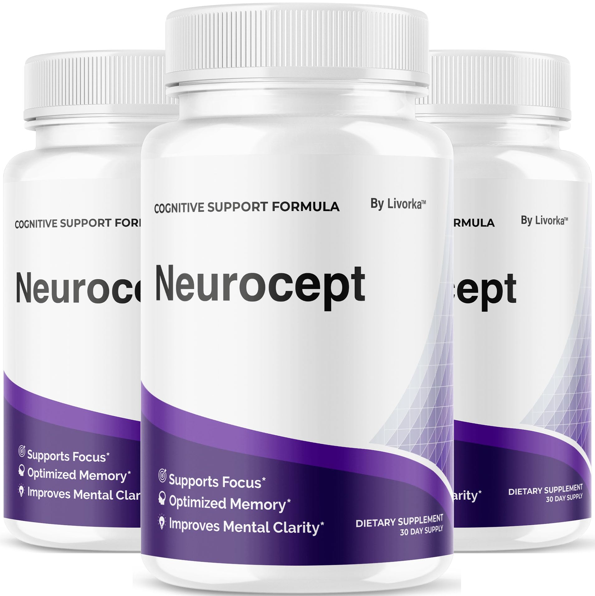 LIVORKA Neurocept Brain Supplement Capsules, 180 Capsules