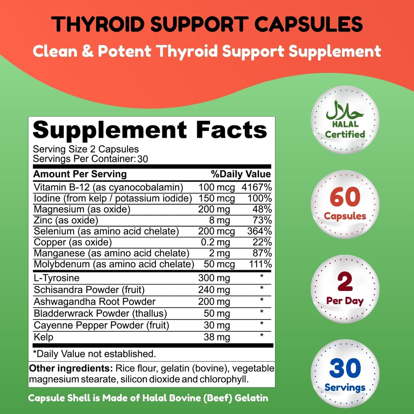 SHIFAA NUTRITION Thyroid Support Capsules 60 Capsules