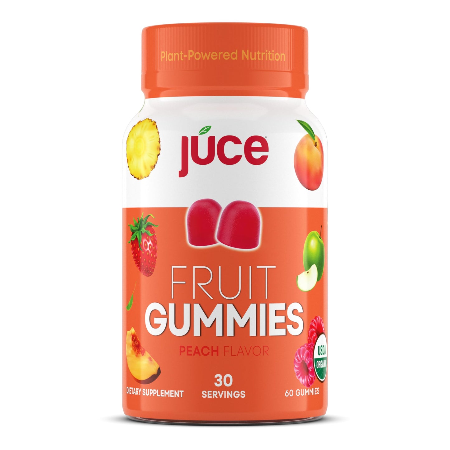 Terra Kai Organics Juce Fruit Gummies with Peach Flavor Gummies 60 Count