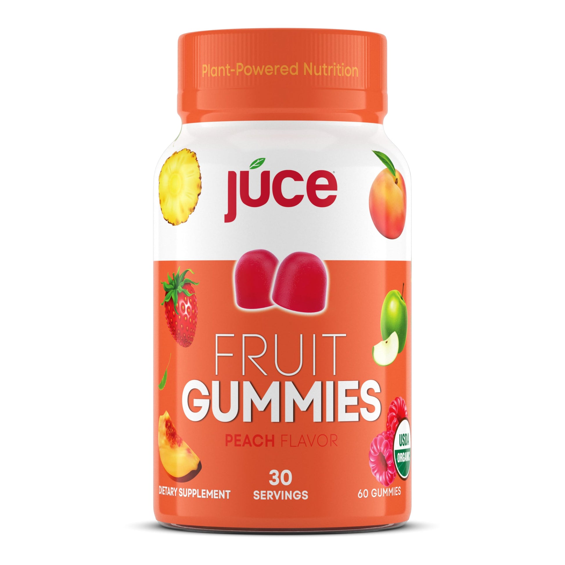 Terra Kai Organics Juce Fruit Gummies with Peach Flavor Gummies 60 Count